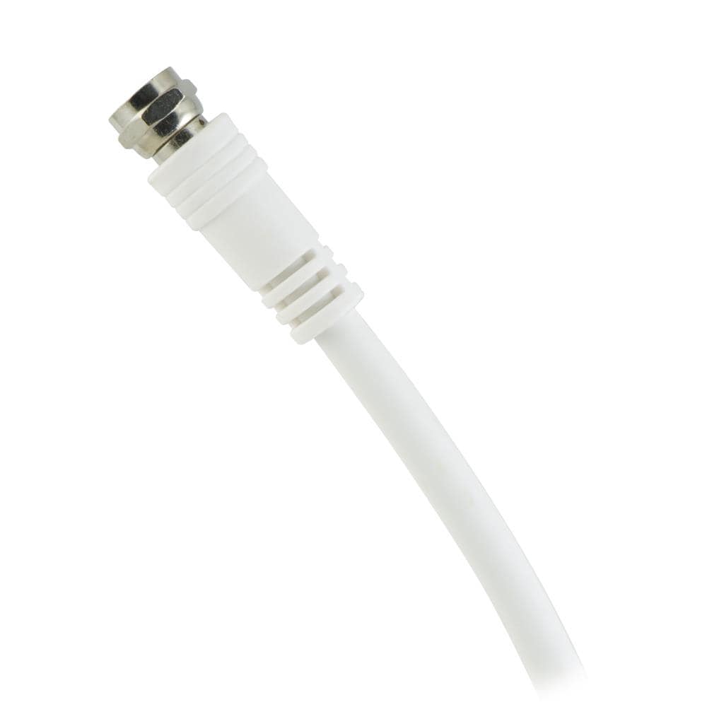 Cable coaxial de TV blanco a prueba de intemperie F macho a macho con cable  coaxial RG6 conector 10 M conector blanco coaxial TV satelital de 75