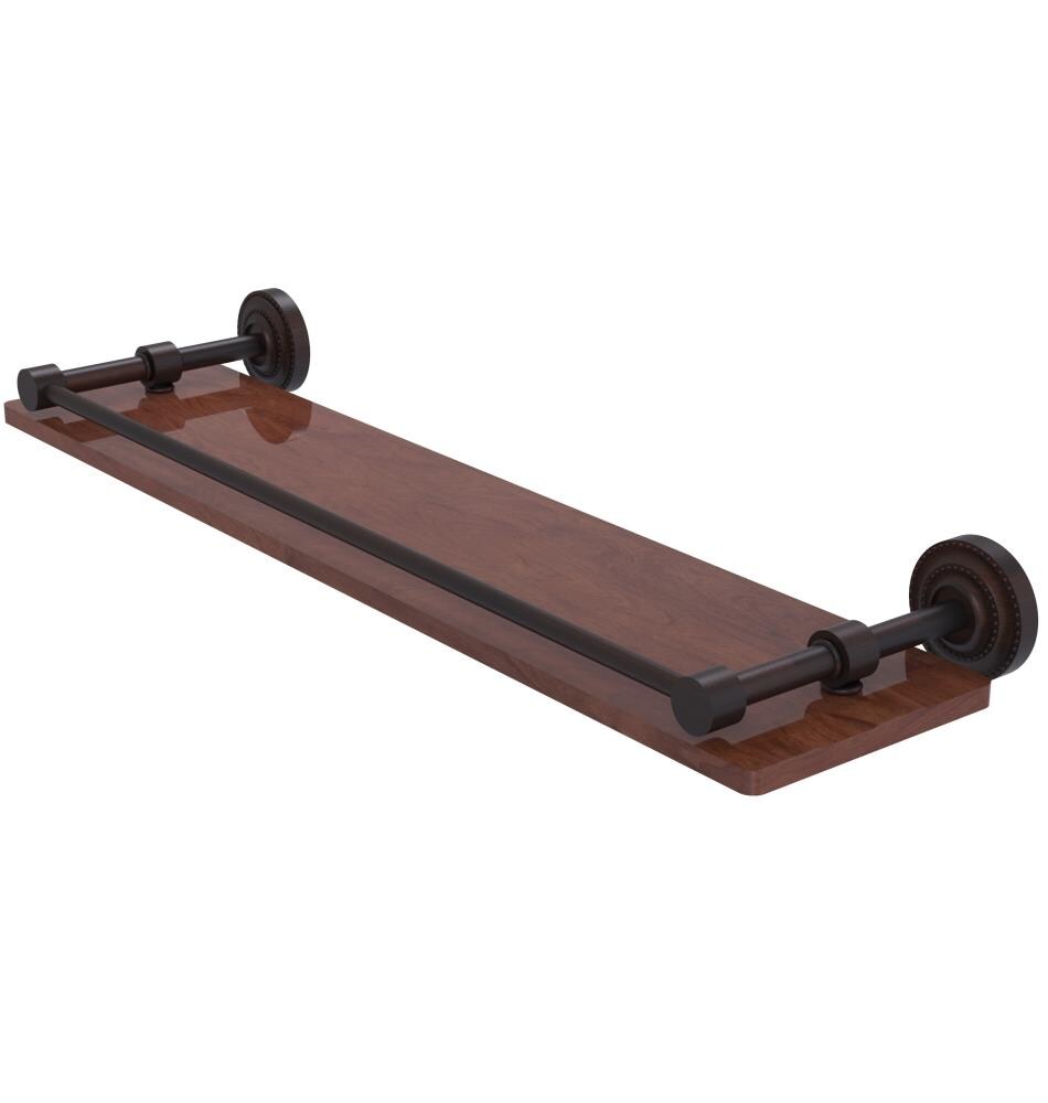 Allied Brass DT-1-22-GAL-IRW-VB Dottingham Venetian Bronze 1-Tier Wall Mount Bathroom Shelf (22-in X 3-in X 5-in)