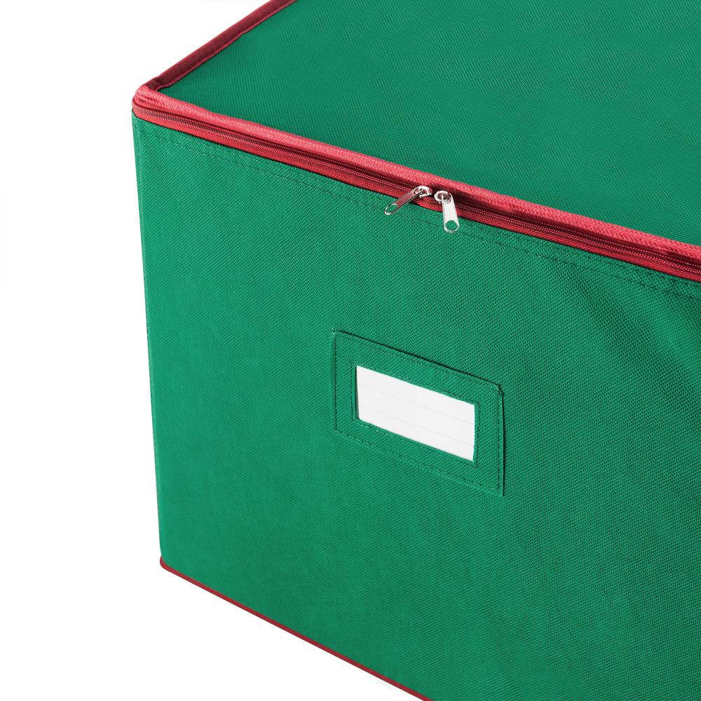 Hastings Home 590830AIY Ornament Storage Box, Green Organizer Cube, 24