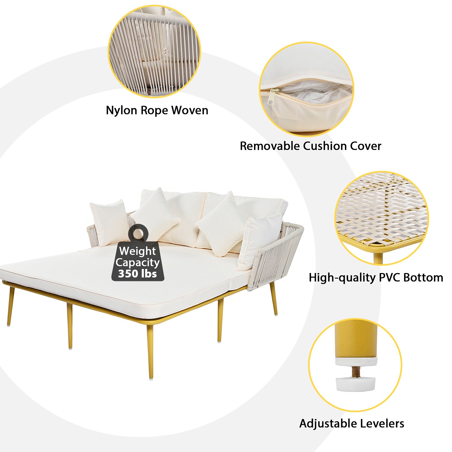 SINOFURN SYA010477BG Patio-Sofas-Daybeds - View #7