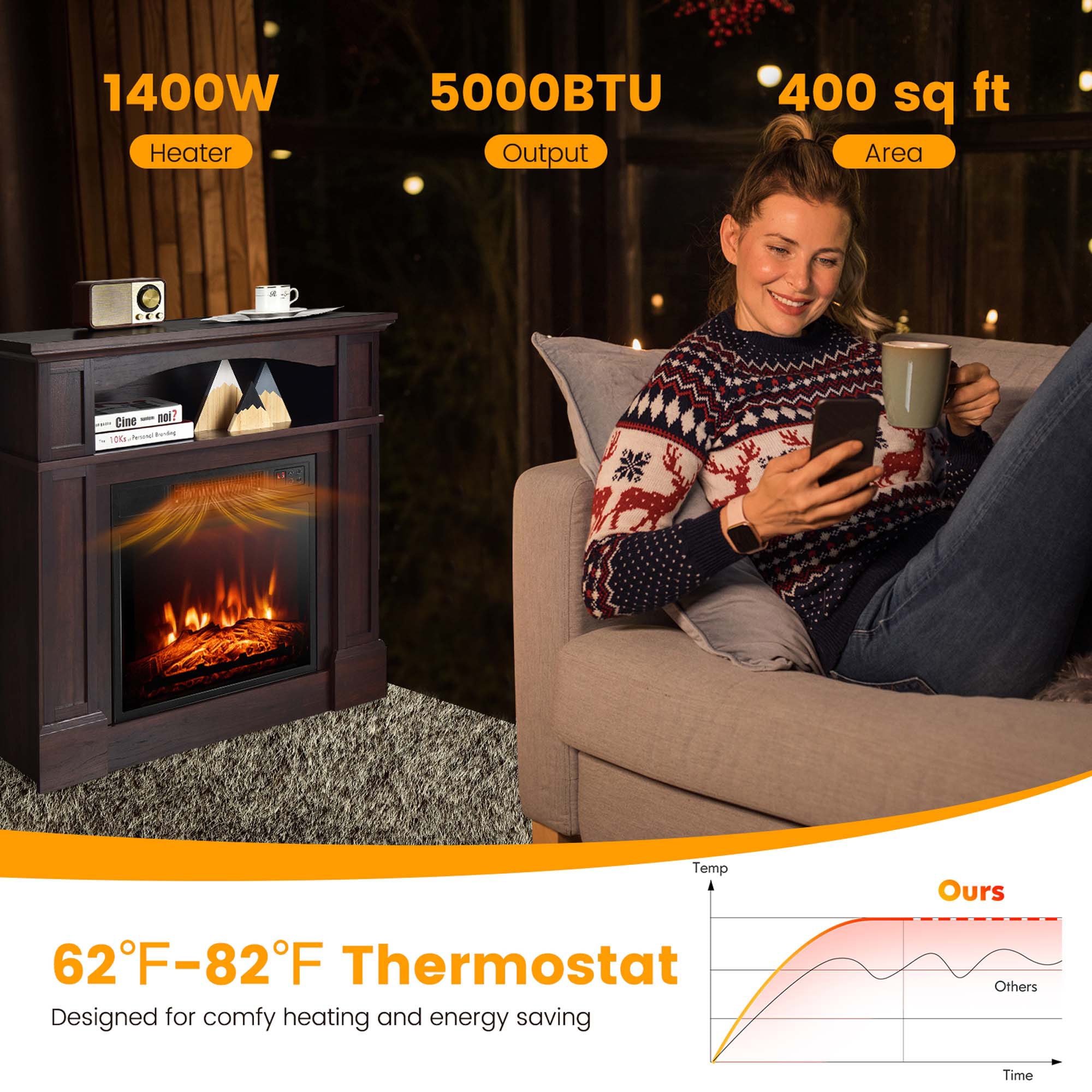 Goplus FP10102US-NA Electric-Fireplaces - View #7