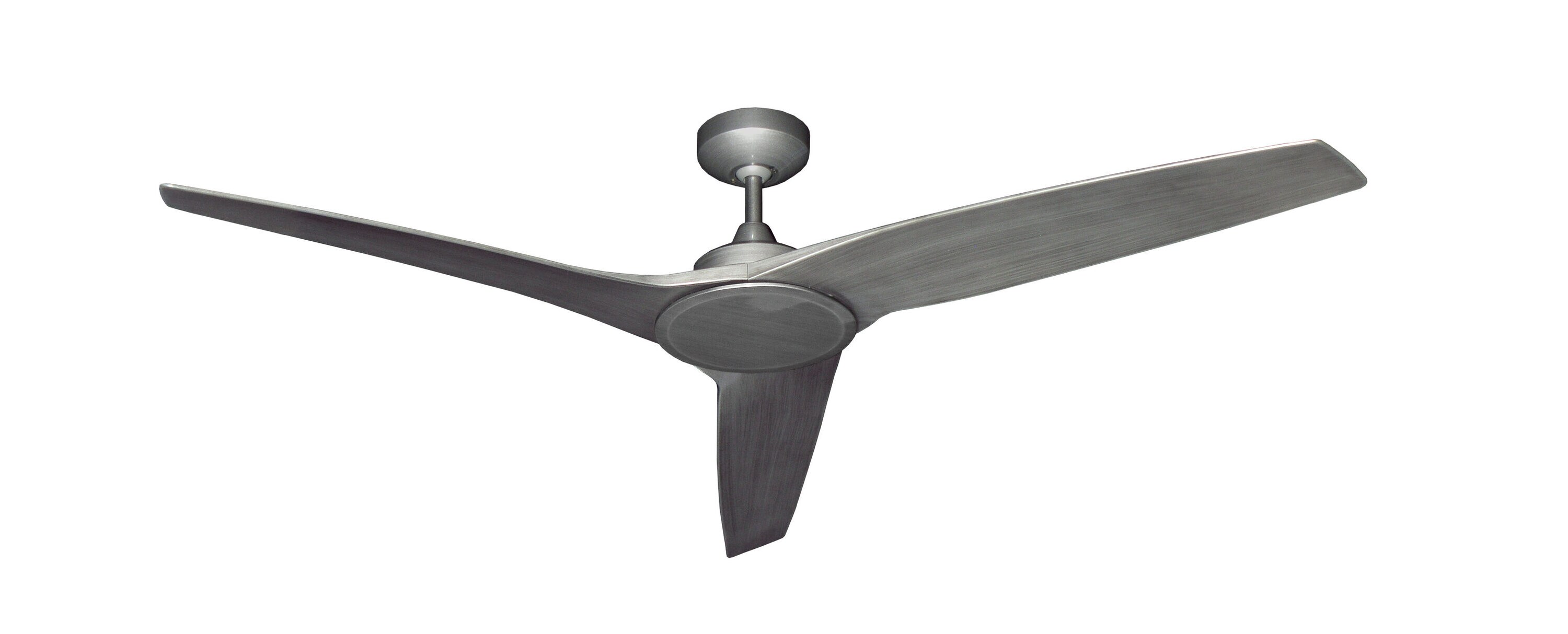 TroposAir 988651+88681 Evolution 60-in Color-Changing Outdoor Brushed Nickel with Brushed Nickel Blades Propeller Ceiling Fan Light Kit Compatible - Remote Included ( 3 -Blade )