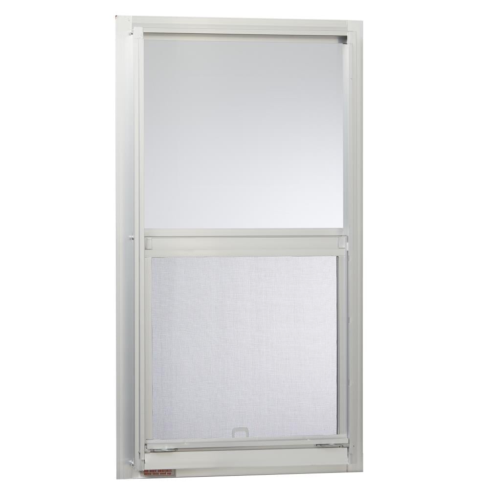 Project Source 40000 Series 14 In X 27 In X 1 75 In Jamb Aluminum Replacement Aluminum Single Hung Window In The Single Hung Windows Department At Lowes Com