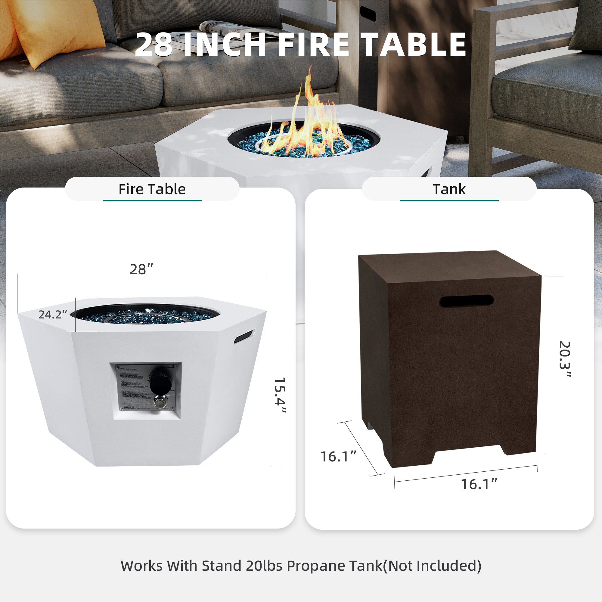 UPHA 28SMS-6BX-MB-WF Outdoor-Gas-Firepits - View #3