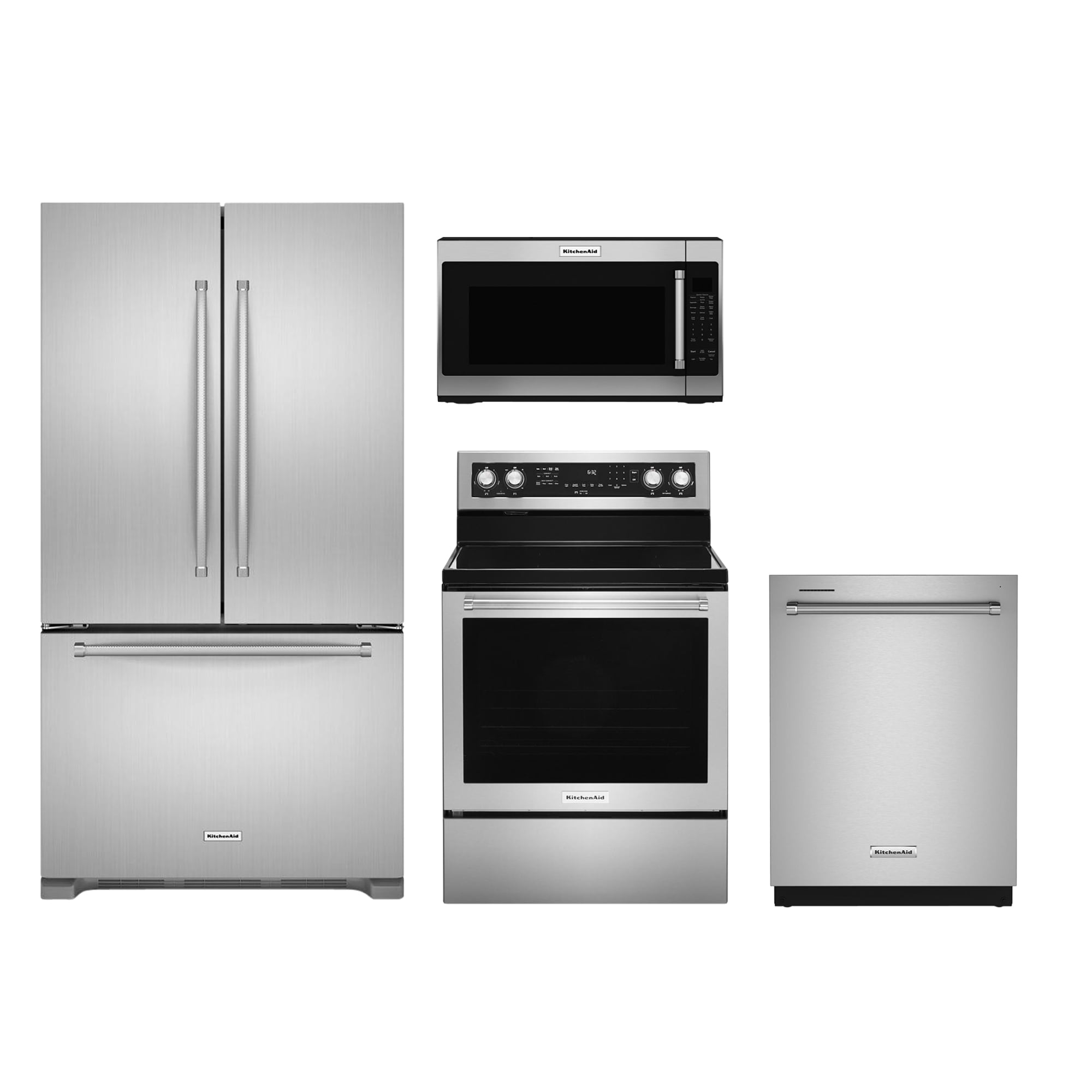 Whirlpool French Door & Electric Range Suite in Fingerprint-Resistant Stainless at Lowes.com