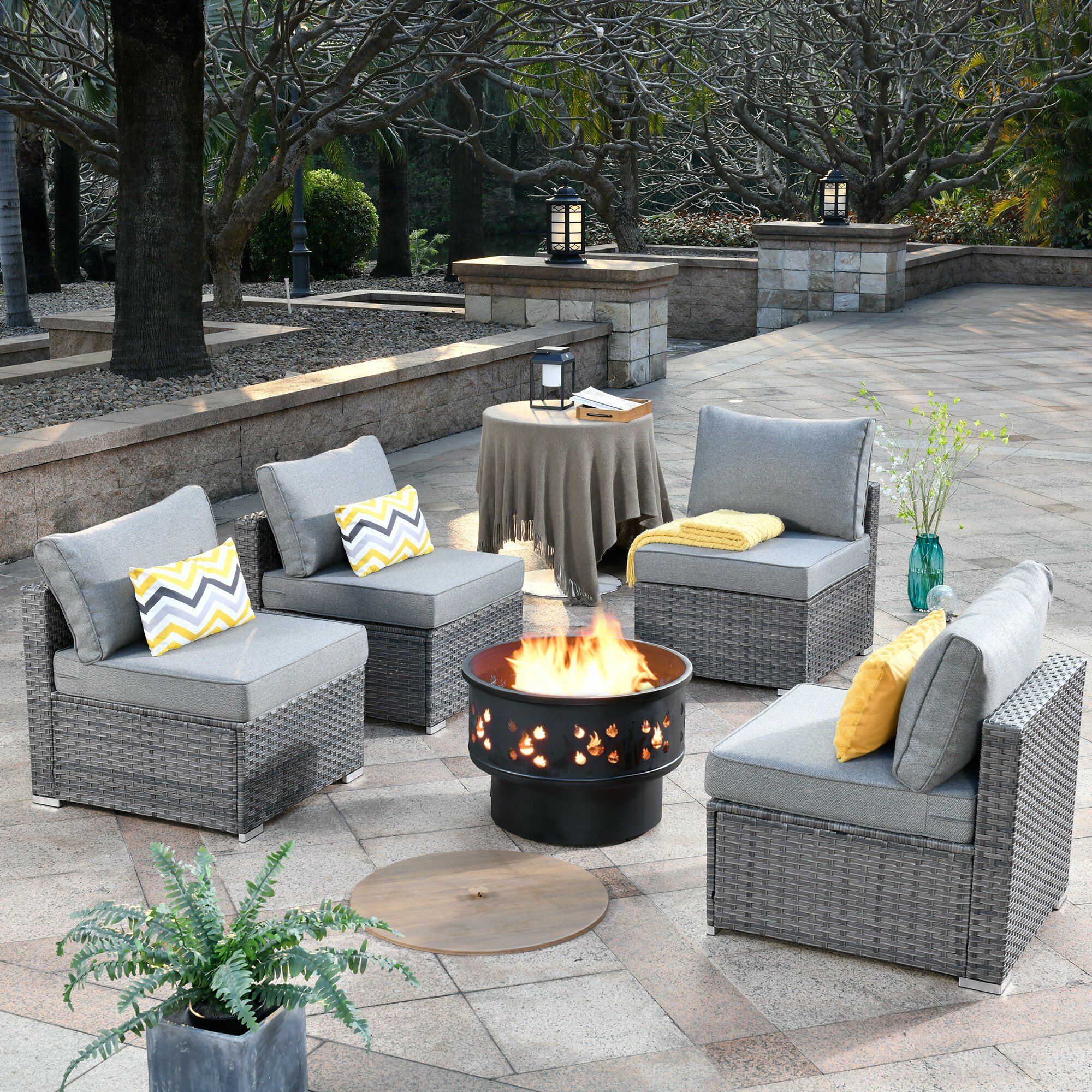 XIZZI XIHOPS2053B-YMFP Patio-Conversation-Sets - View #2