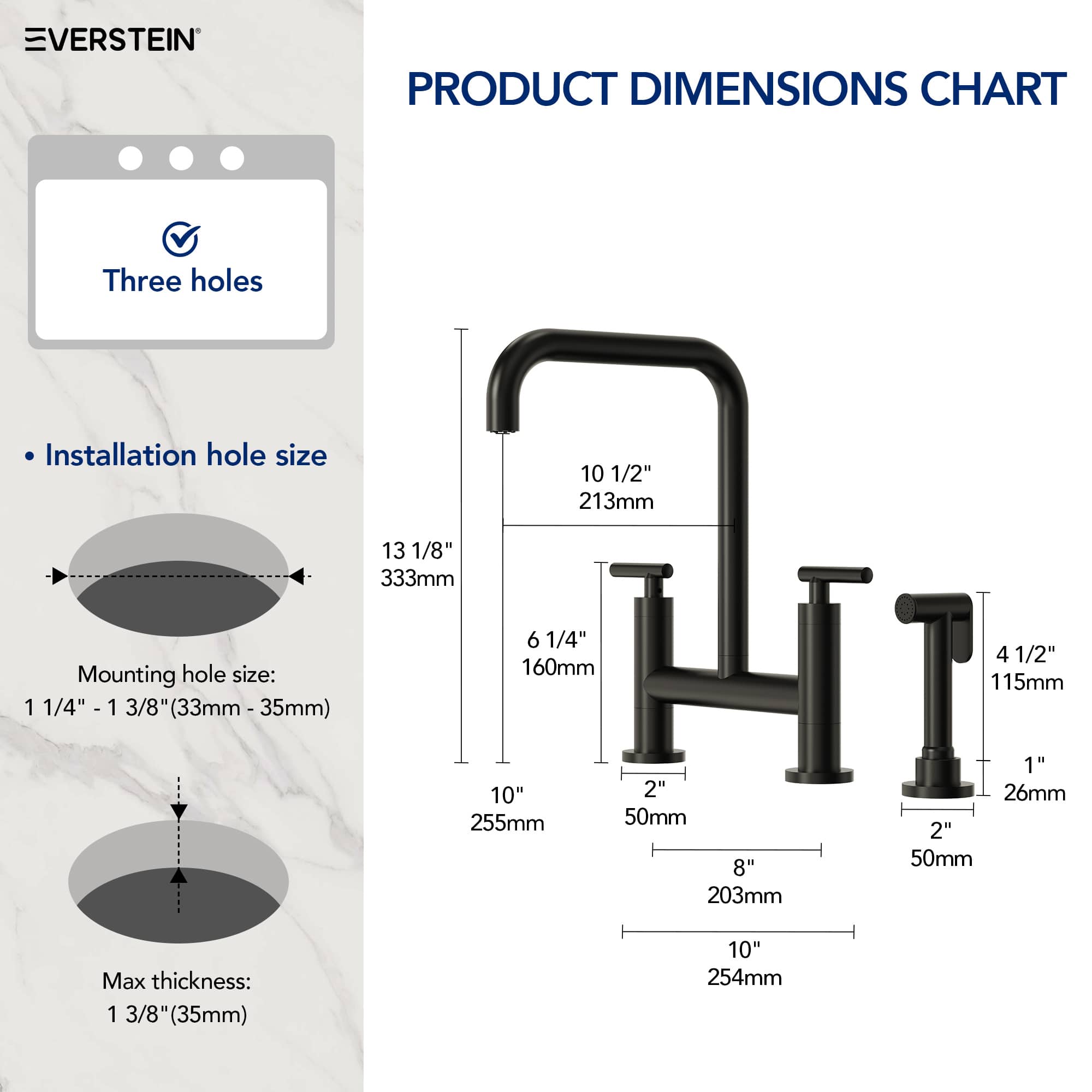 EVERSTEIN SFS-1175-BK Kitchen-Faucets - View #9