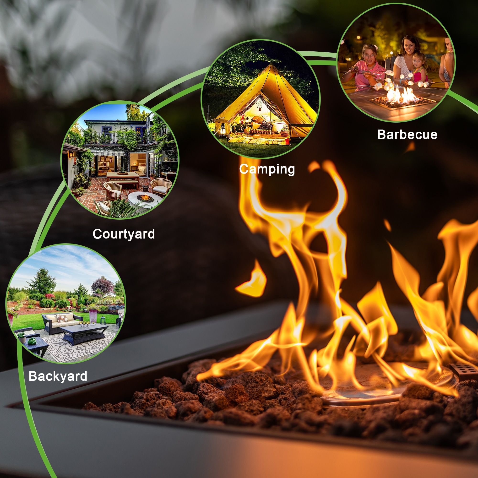 Legacy Heating CDF-WMGB28 Outdoor-Gas-Firepits - View #6