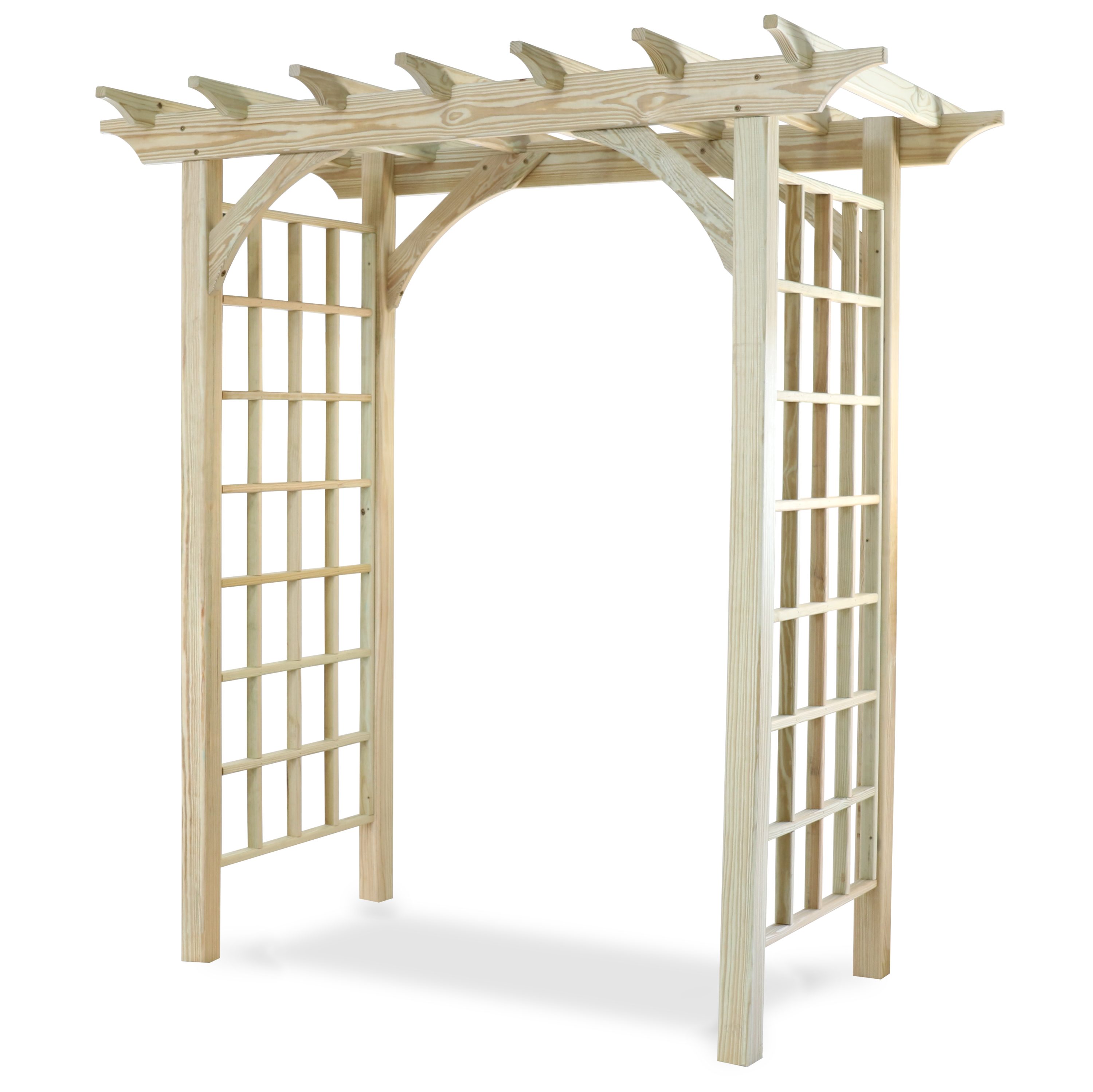 YardCraft Canterbury 7.41-ft W x 7.88-ft H Unfinished Garden Arbor at ...