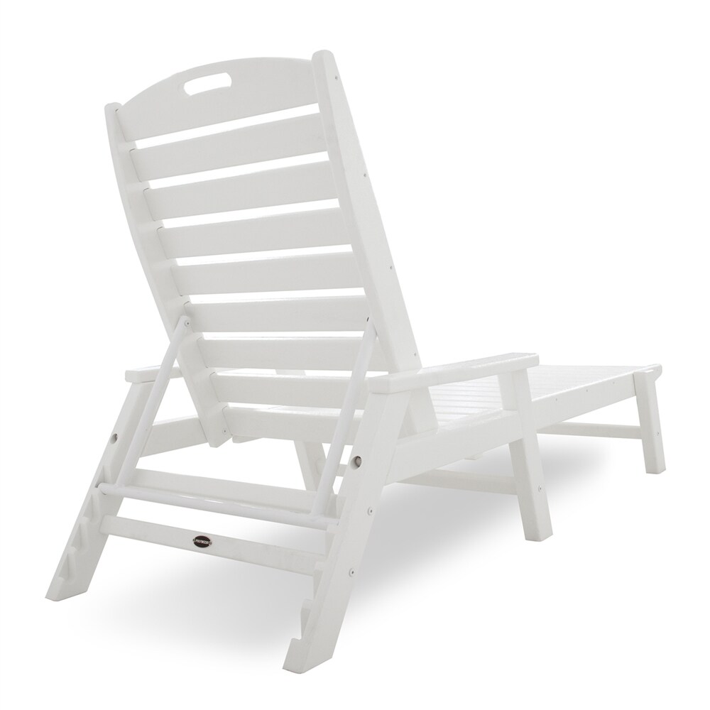 Lowes white store plastic lounge chairs