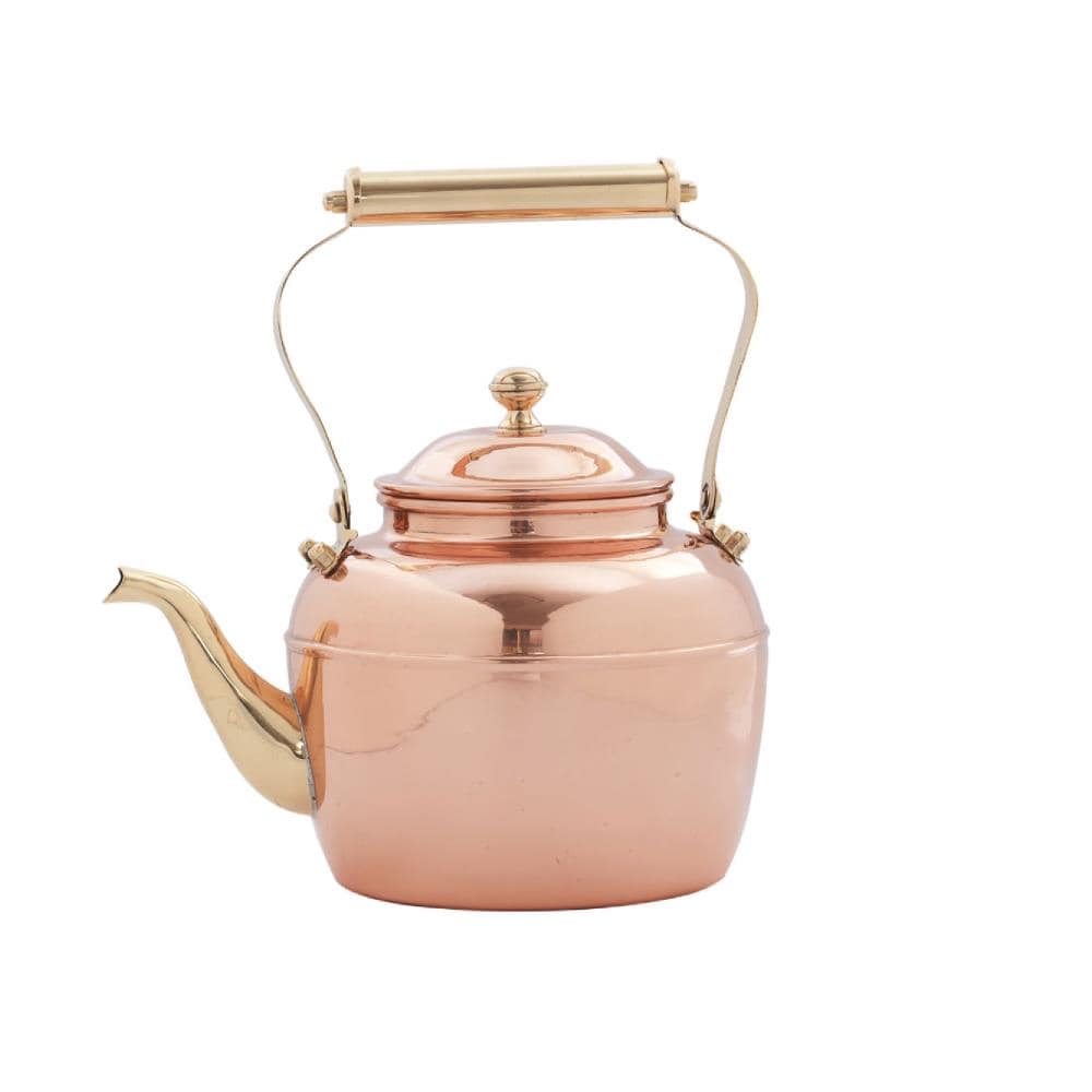 Pure Copper Water Kettle Induction Cook Retro Teapot Thick Handmade Lid  Handle