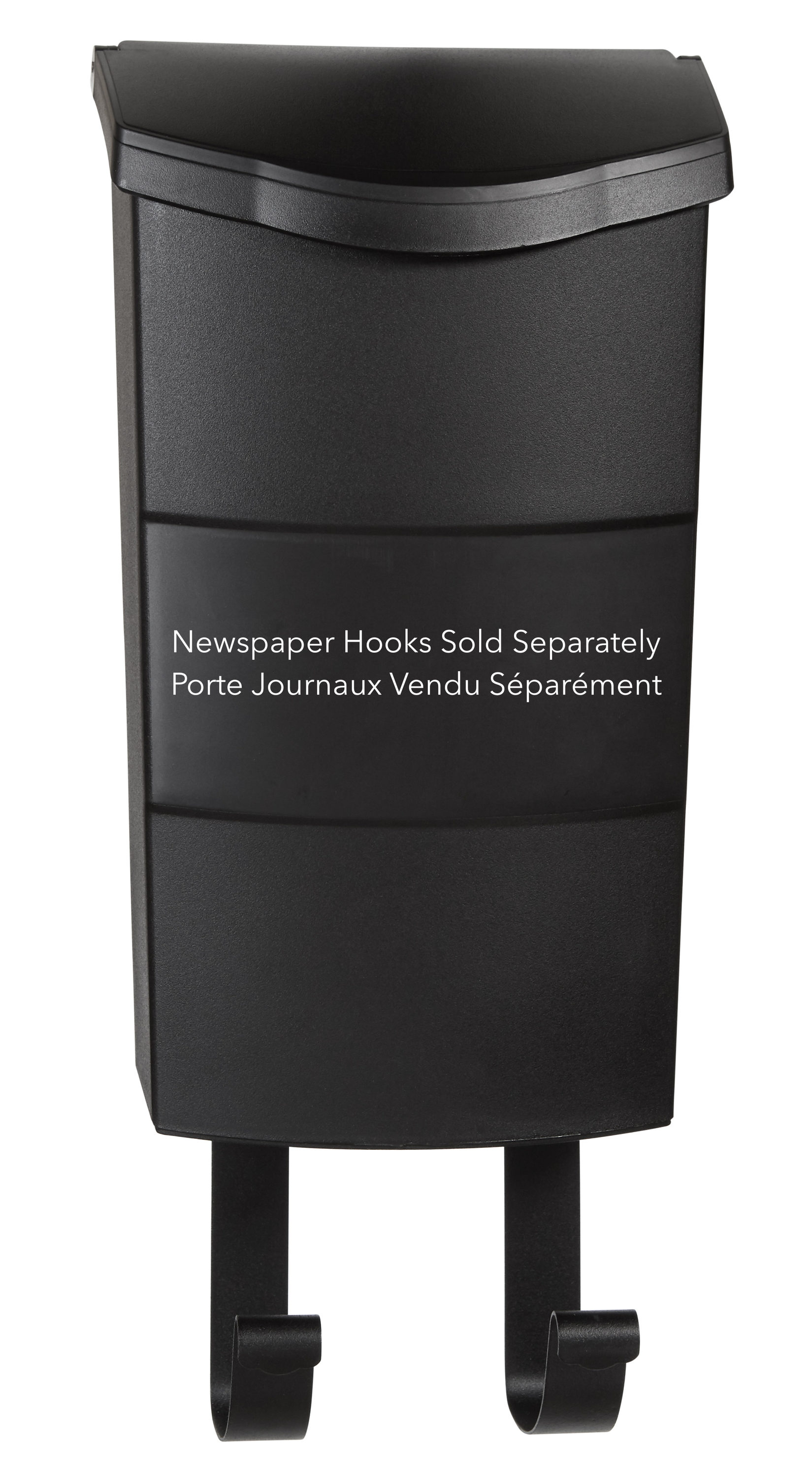 Black Plastic Wall Mounted Vertical Mailbox
