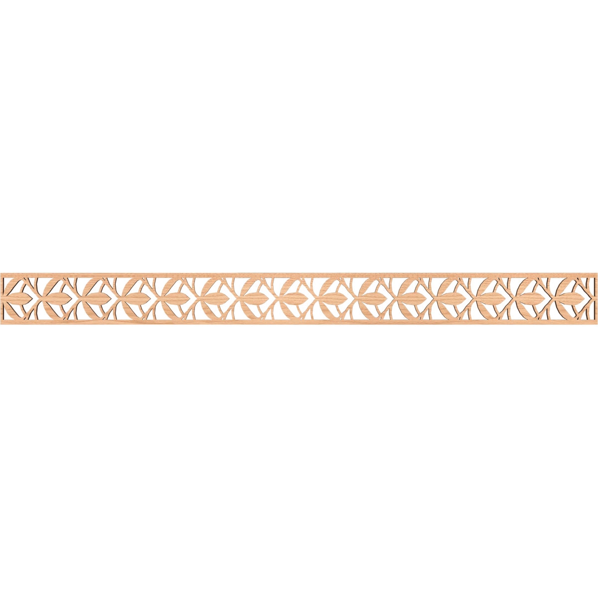 Ekena Millwork MLDA04X46SALHI Salem Fretwork Flat Trim 4-in x 3.87-ft Hickory Brown Unfinished 2156544 Pierced Wall Panel Moulding