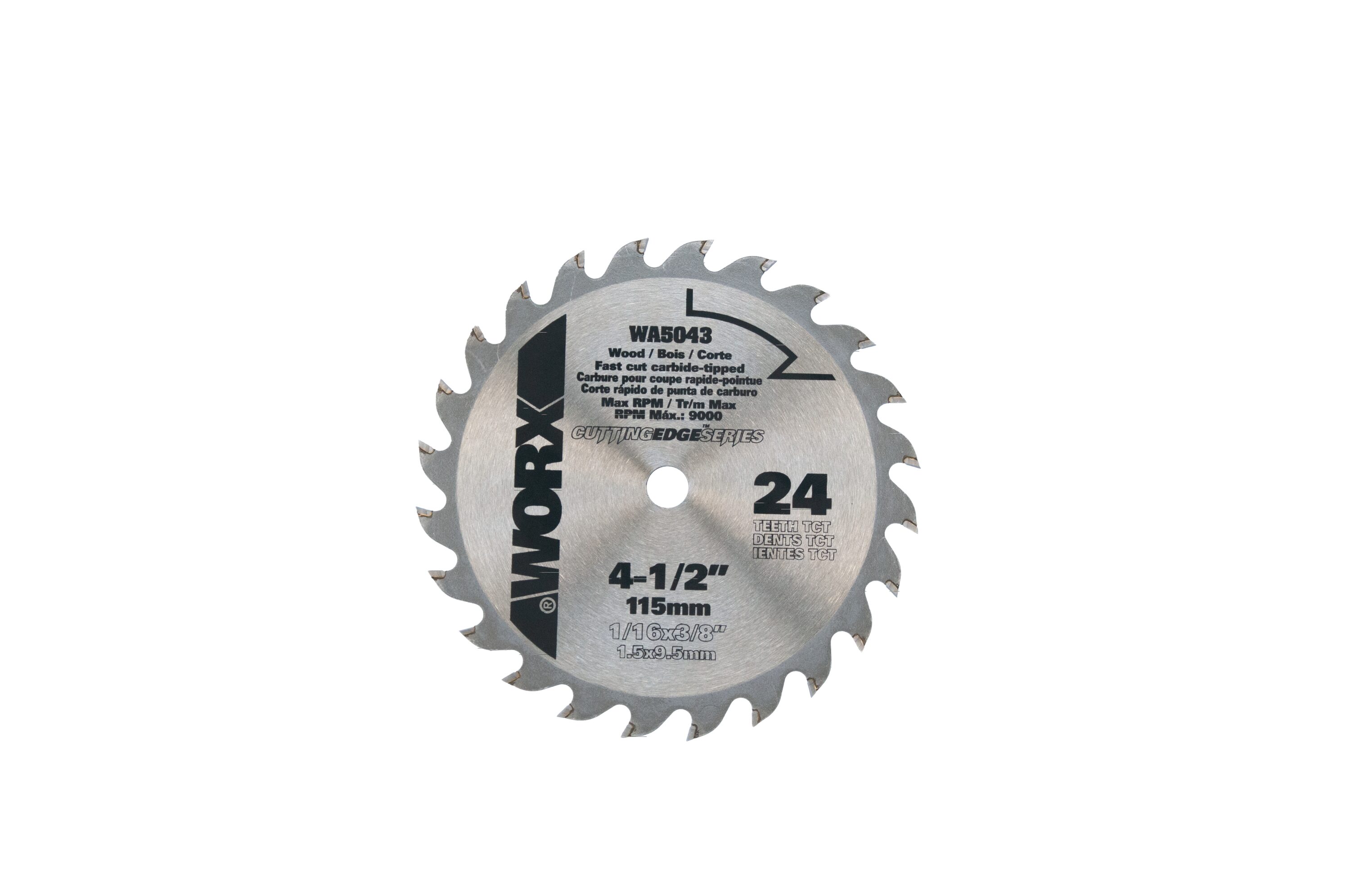 WORX 4 1 2 in 24 Tooth Carbide Assorted Saw Blade Set 3 Pack in