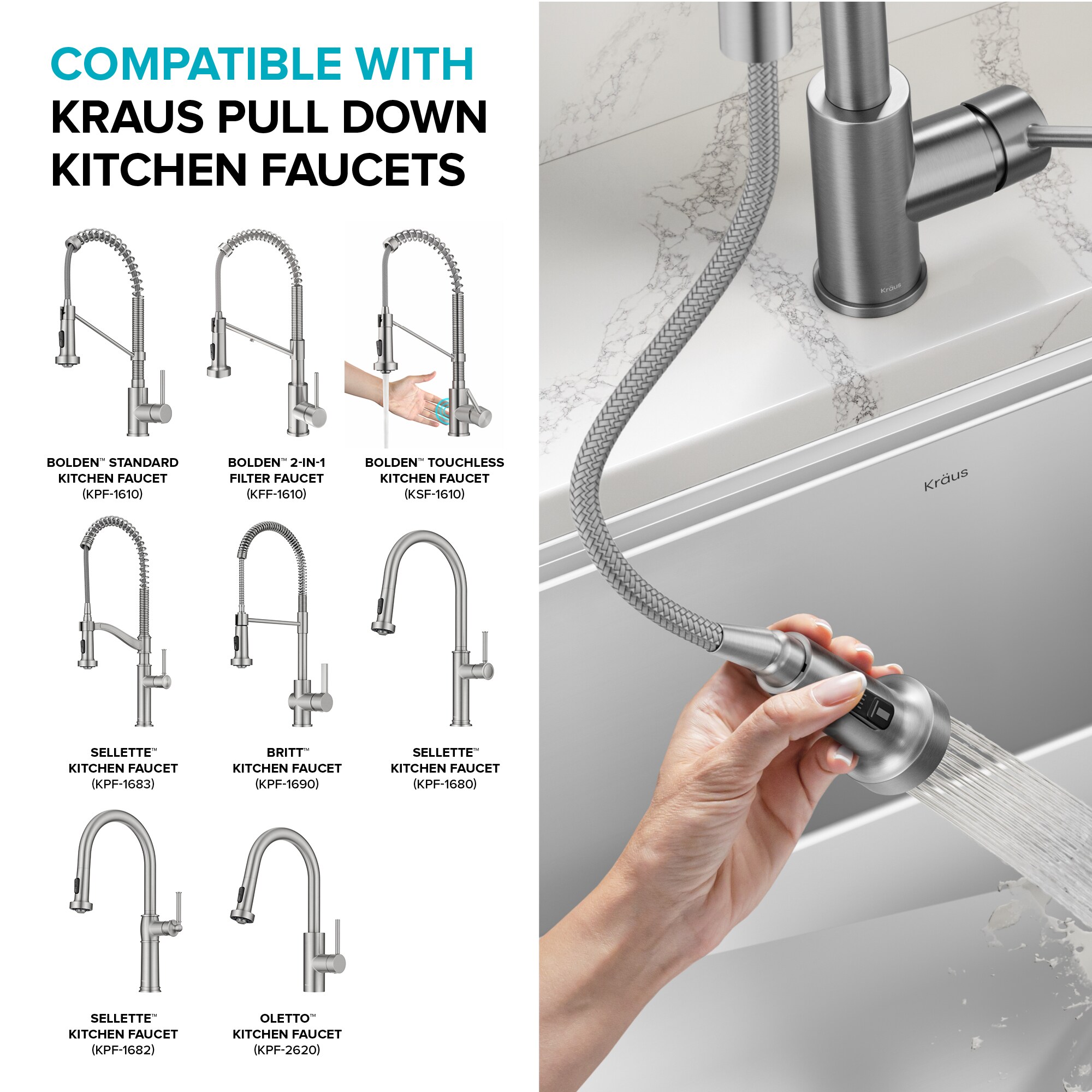 Kraus KFS-1SS Faucet-Spray-Hoses-Accessories - View #4