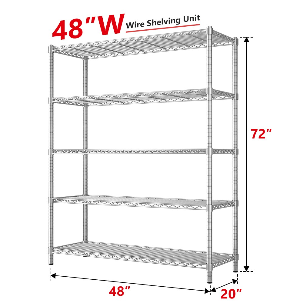 LOVMOR CHROME-48HAGW-PLR Free-Standing-Shelving - View #3