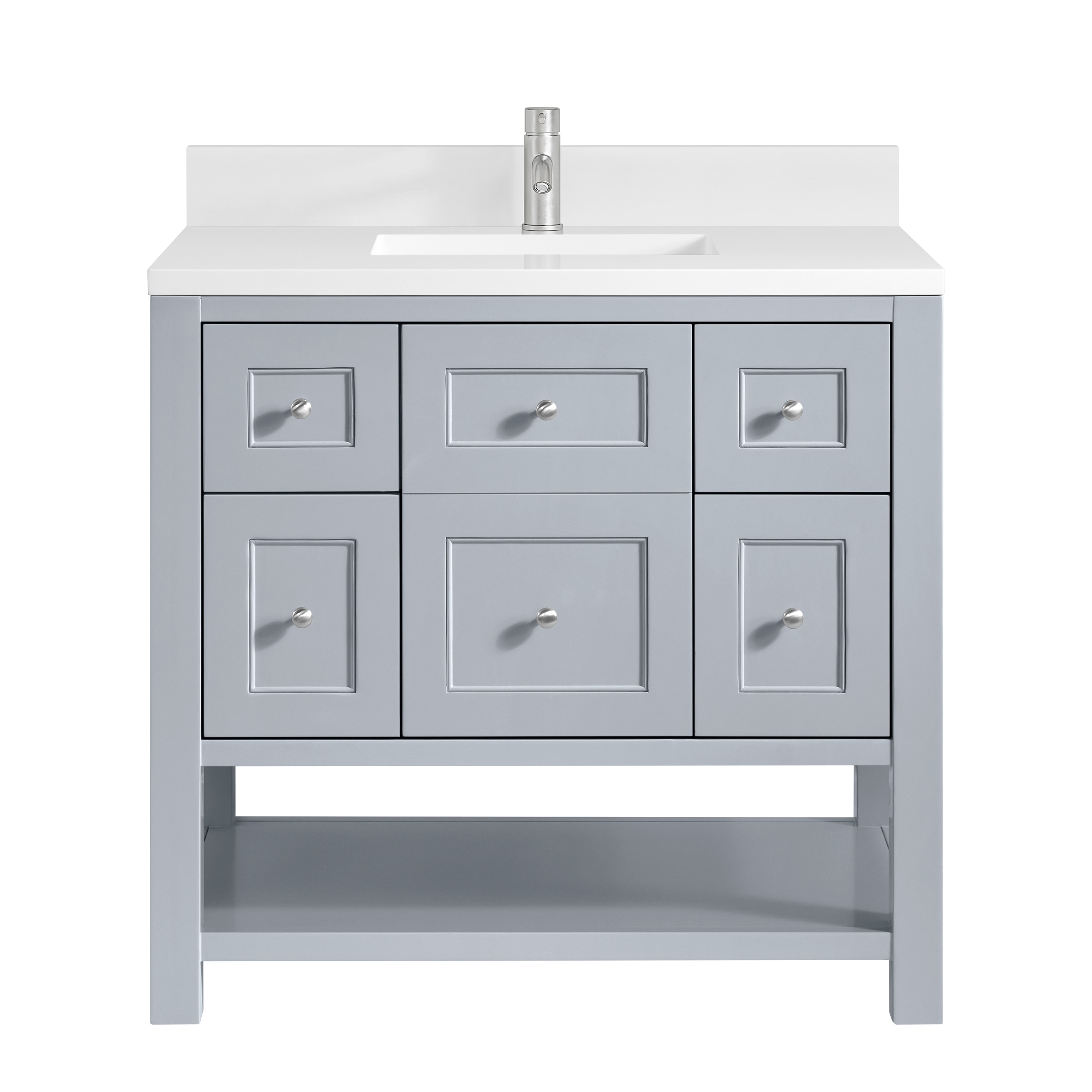 James Martin Vanities Breckenridge 36-in Serenity Blue Undermount ...