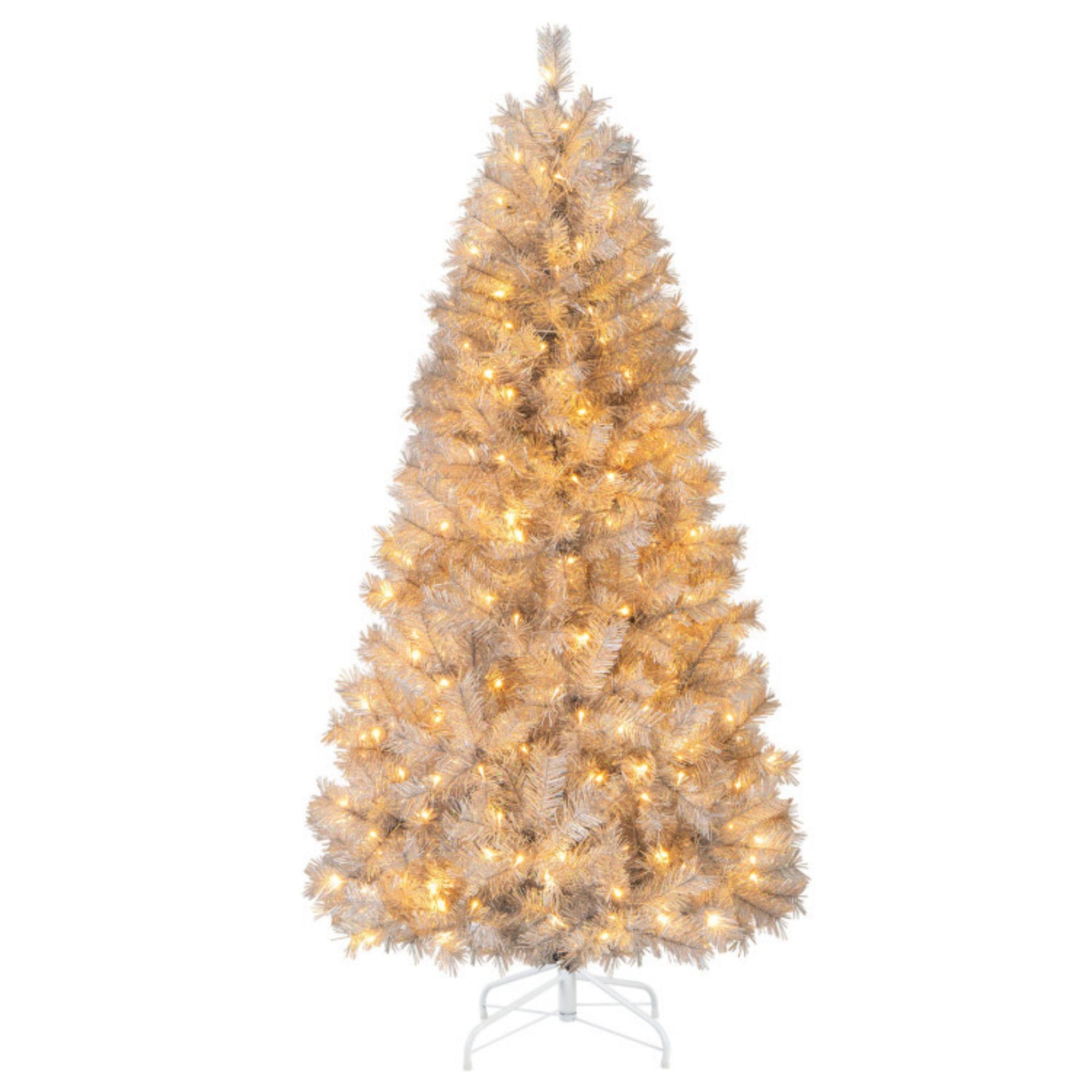 WELLFOR CR-K-M0739WH 6-Feet White Artificial Christmas Tree