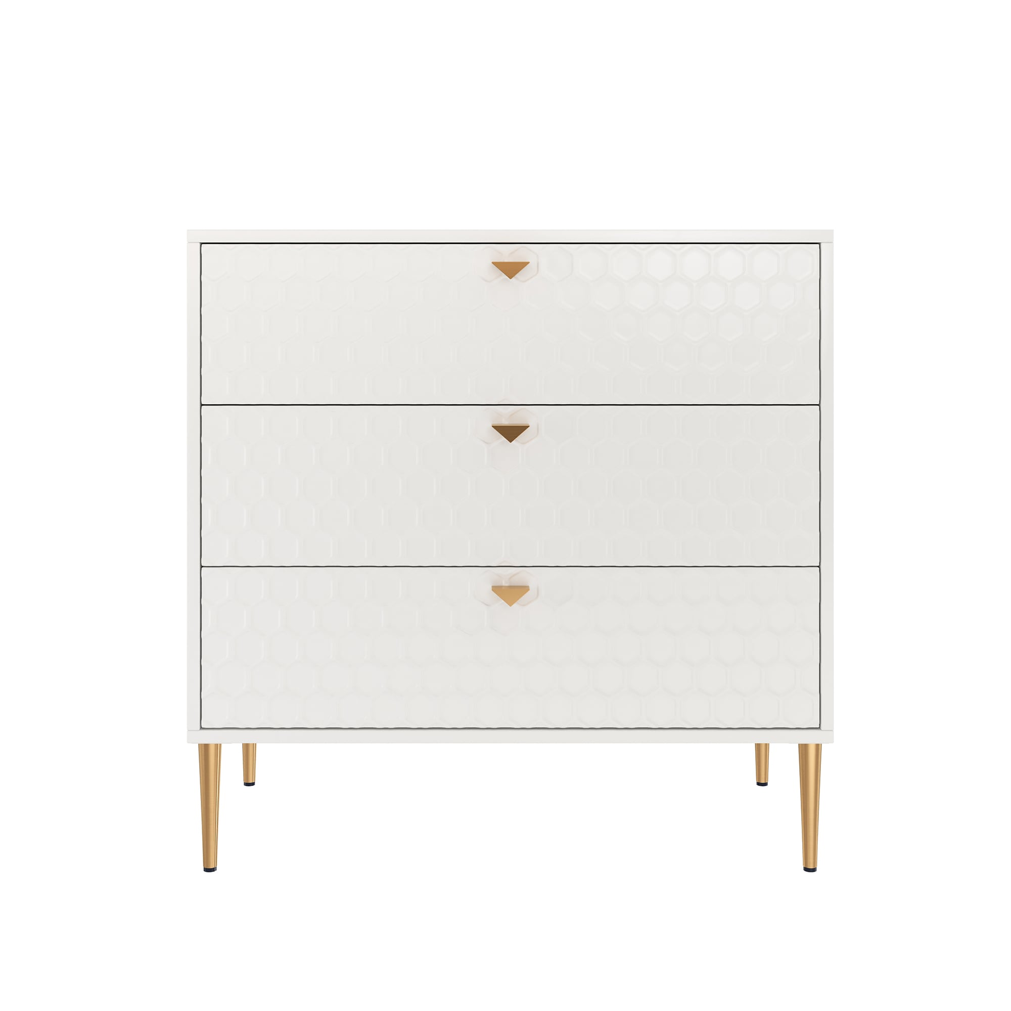 Clihome BL-JH-014-WH-N White 3 -Drawer Standard chest