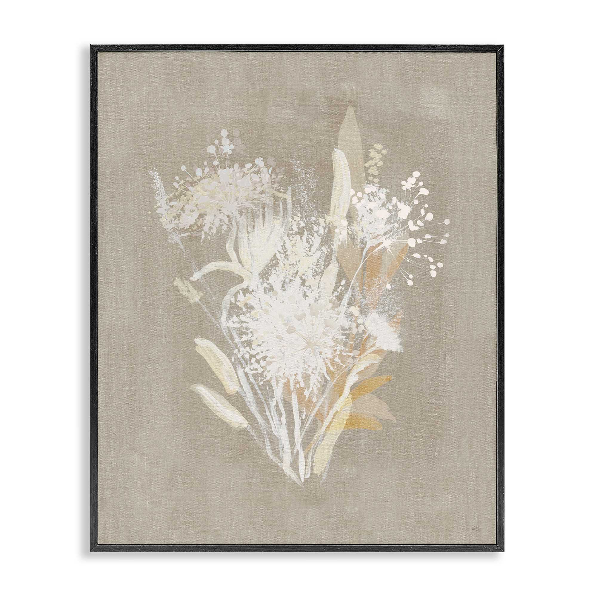 Stupell Industries BS-179-FR-24X30 Country Herbs Impression Black Framed Giclee Art By Susan Jill 24 x 30