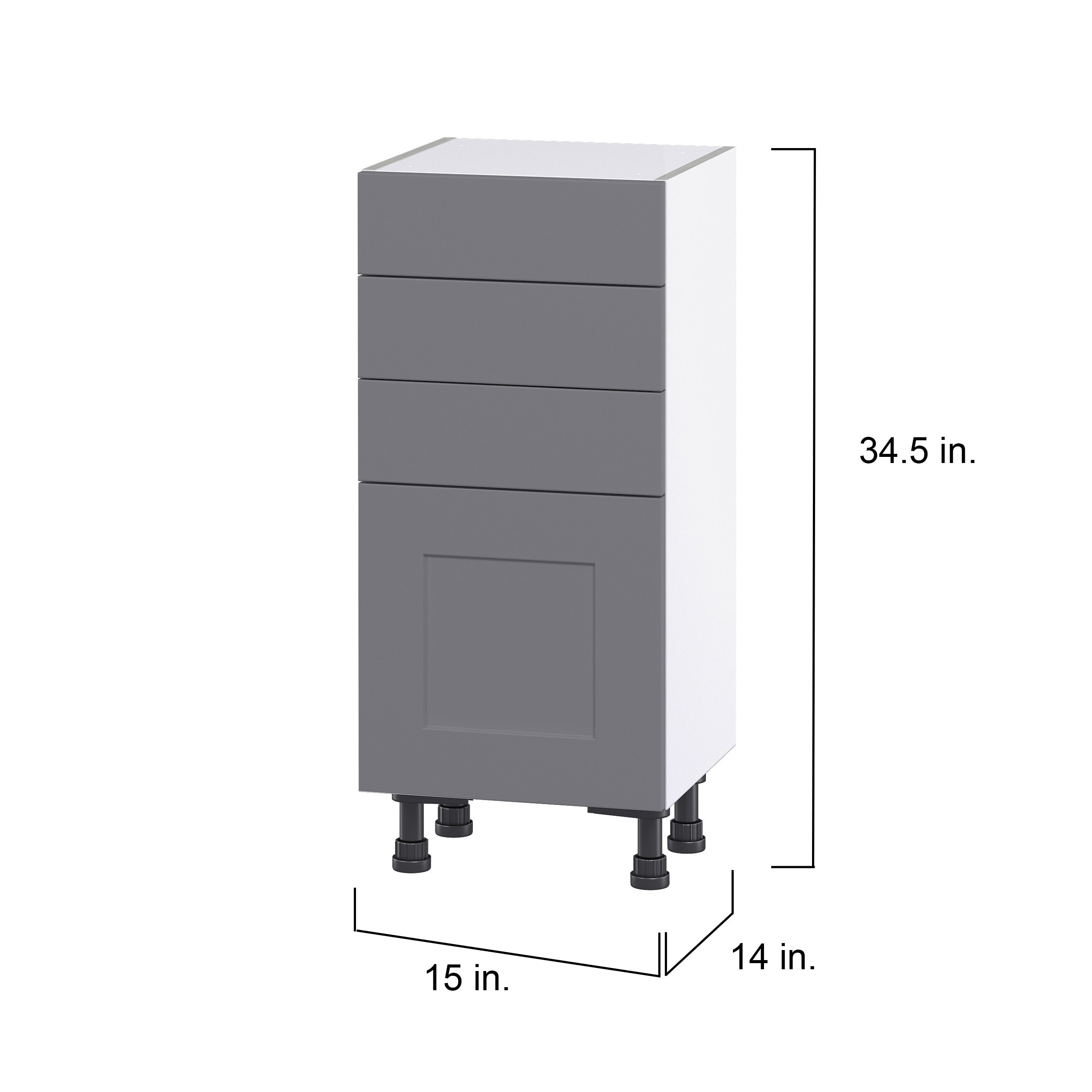 Hugo&Borg DSB1514C(L/R)-BM Cabinets-Kitchen - View #4