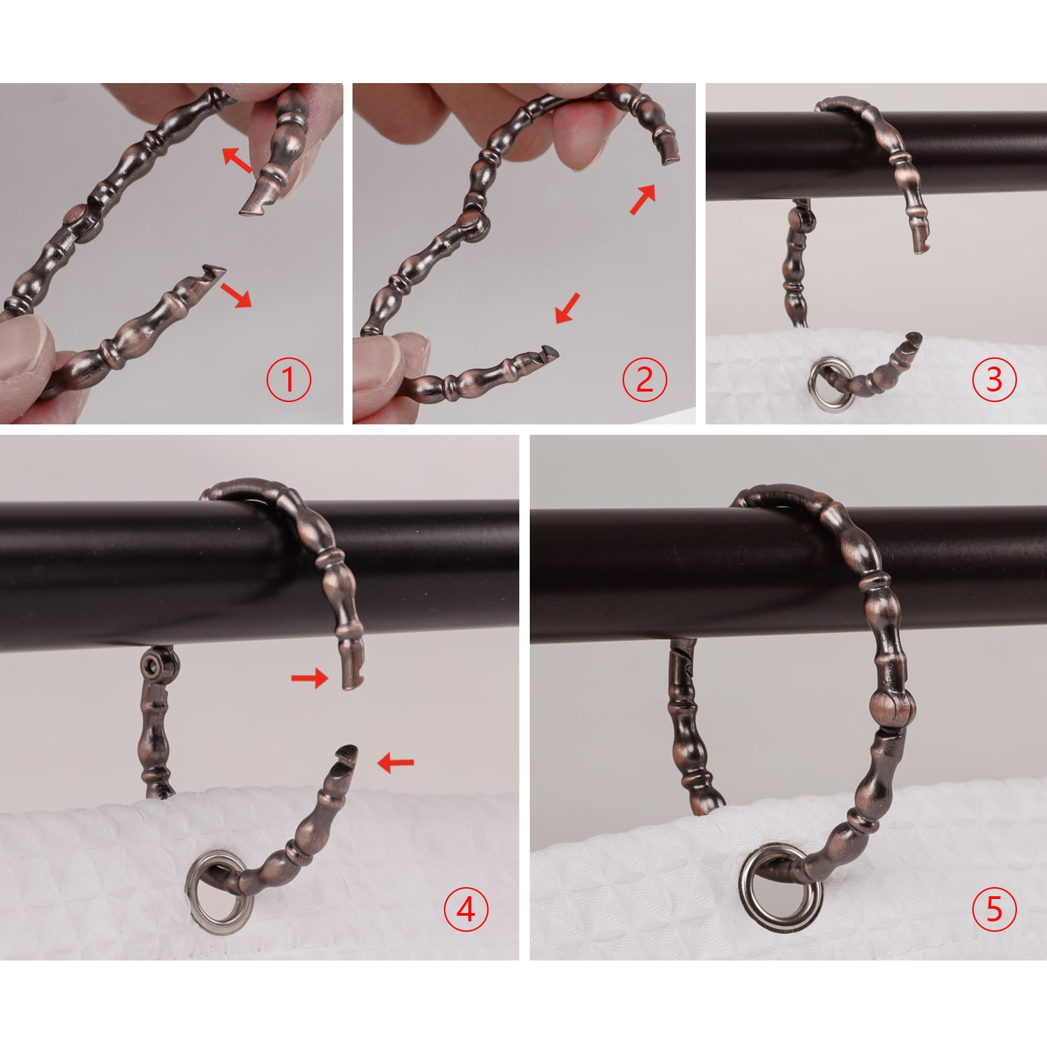 Utopia Alley HK24RB Shower-Rings-Hooks - View #9