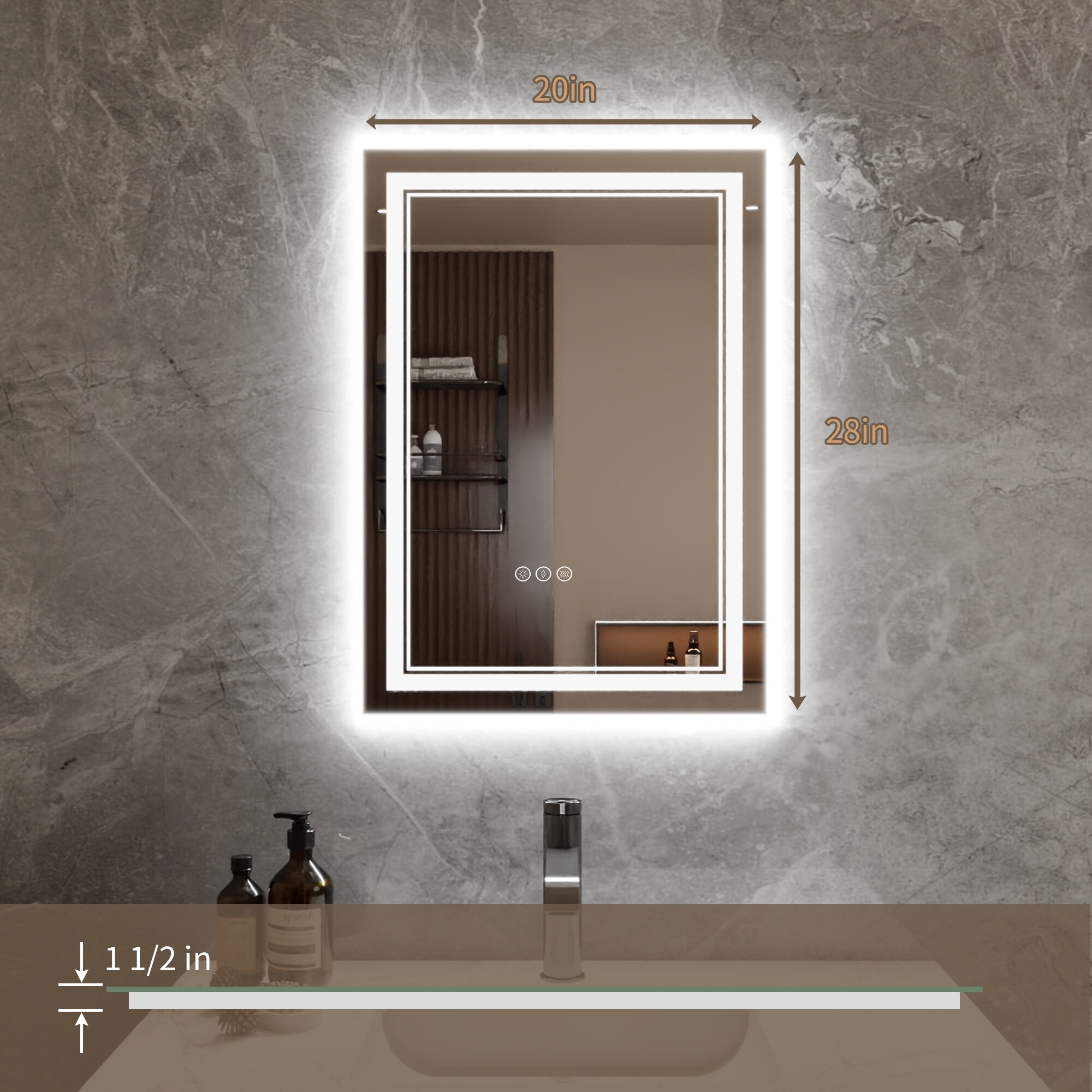Bayfeve BFXB-1S2028-MIR Framed-Bath-Mirrors - View #5