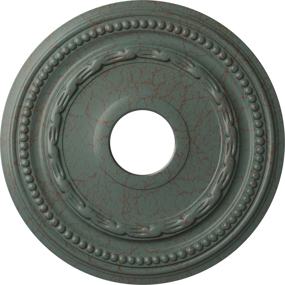 Ekena Millwork CM15FECBC Federal 15.375-in W x 15.375-in L Painted Cloud Burst Crackle Polyurethane Whole Ceiling Medallion