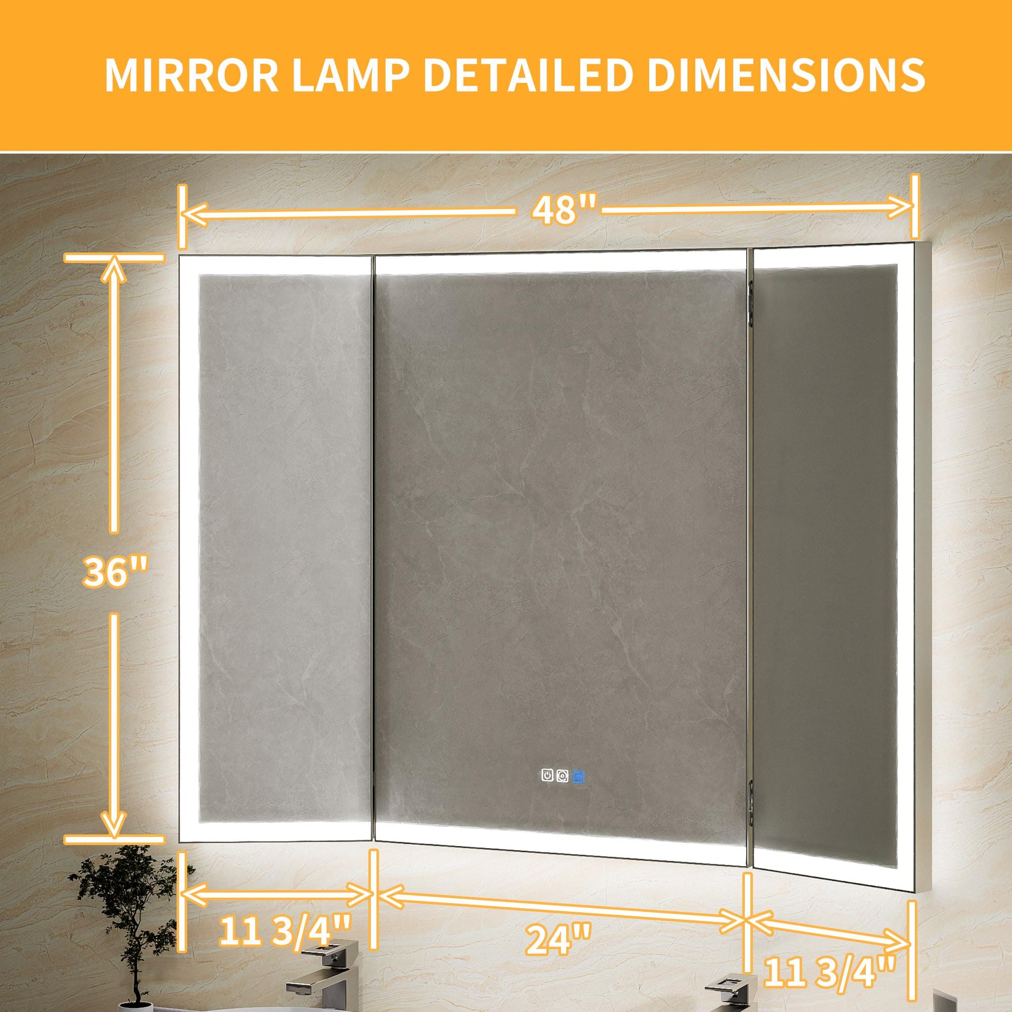 Bayfeve BFXB-9V4836-MIR Framed-Bath-Mirrors - View #6