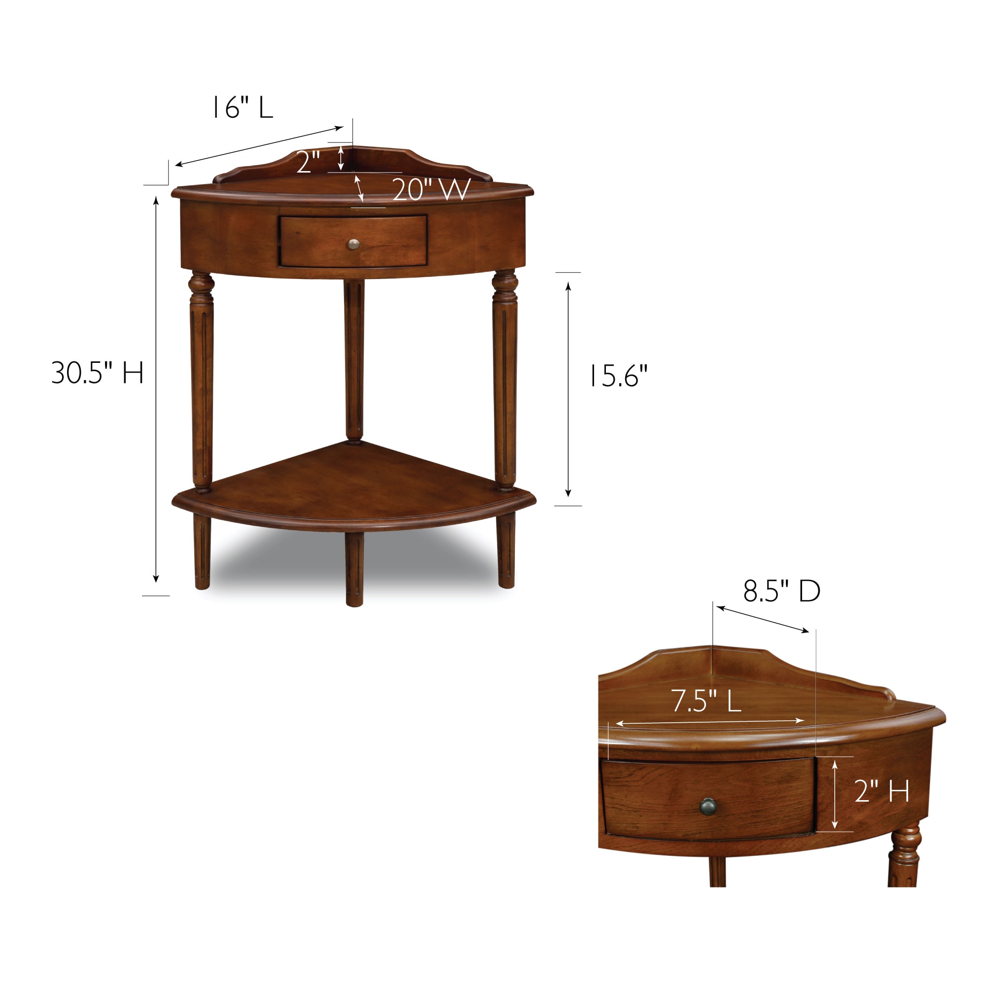 Leick Home 9016 Console-Sofa-Tables - View #2