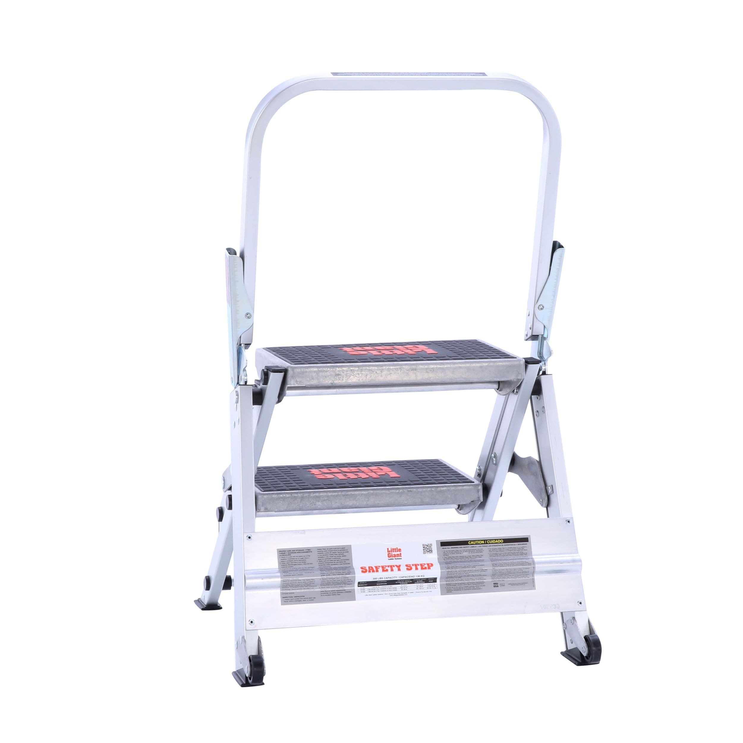 Little Giant Ladders Safety Step M2 2-Step 300-lb Capacity Silver 