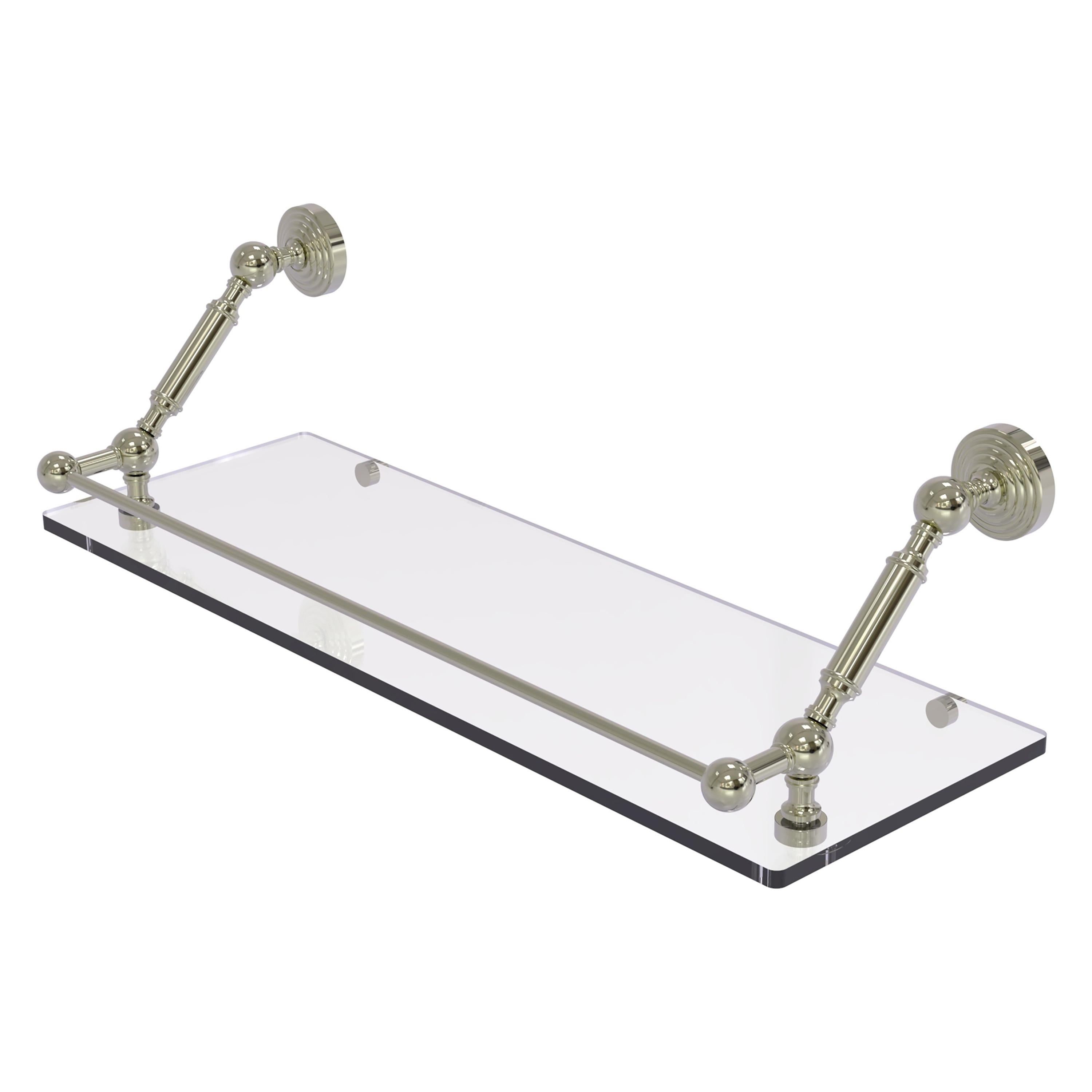 Allied Brass WP-1-24-GAL-PNI Waverly Place Polished Nickel Wall mount Bathroom Shelf ( 24-in x 7.3-in x 8-in )