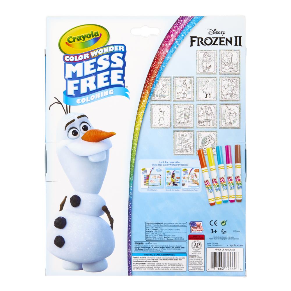 Crayola Color Wonder Mess Free Coloring Pad & Markers, Frozen 2, 2 Sets