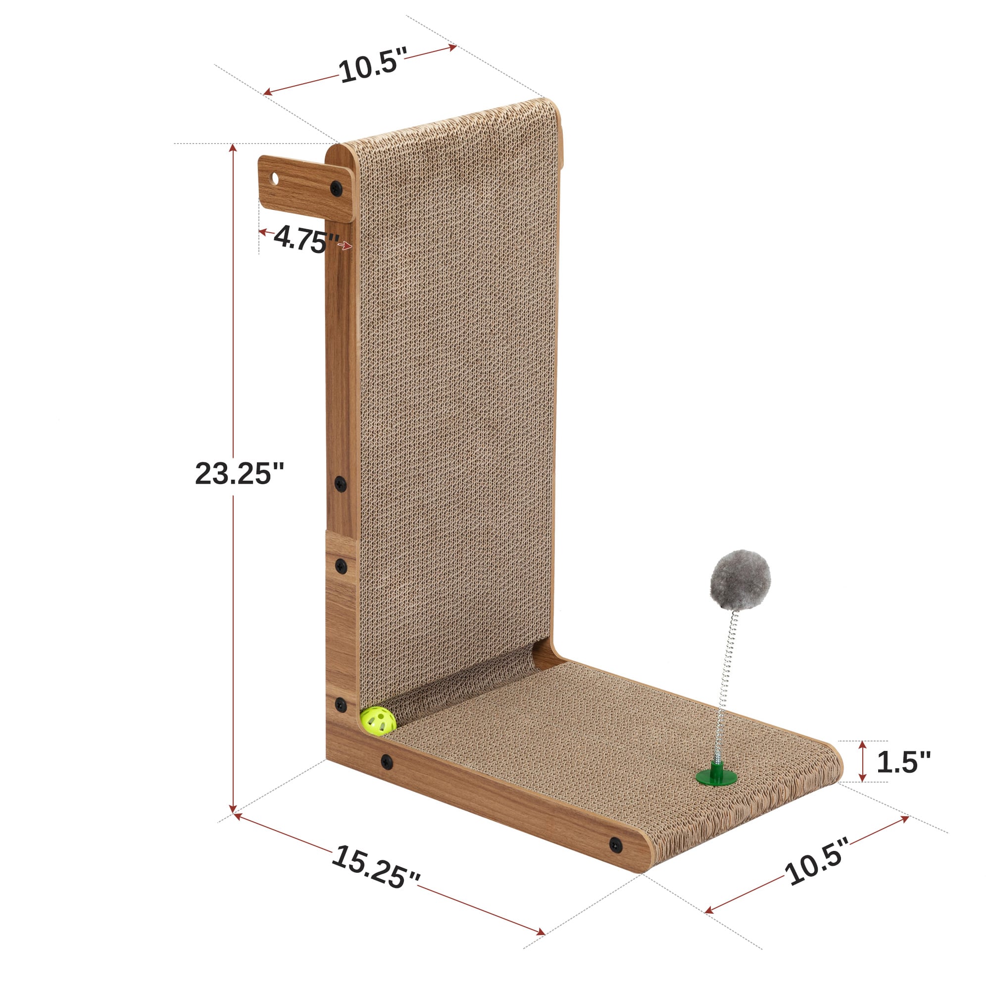 Coziwow 23.6-in x 11.1-in Brown Cat Scratching Post
