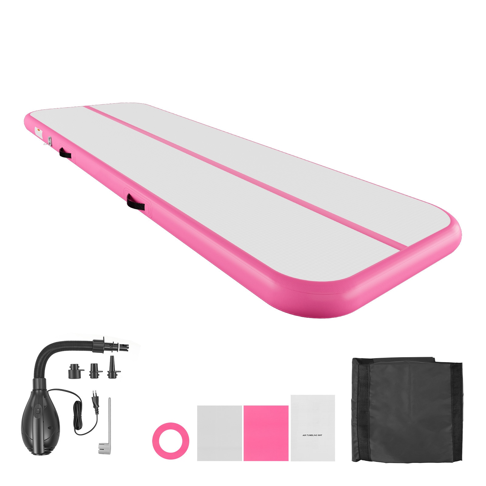 VEVOR Inflatable Gymnastics Air Mat 10 ft Training Mats w/ Electric Pump 4 inches Thick Sturdy Tumble Track Tumbling Mat for Home