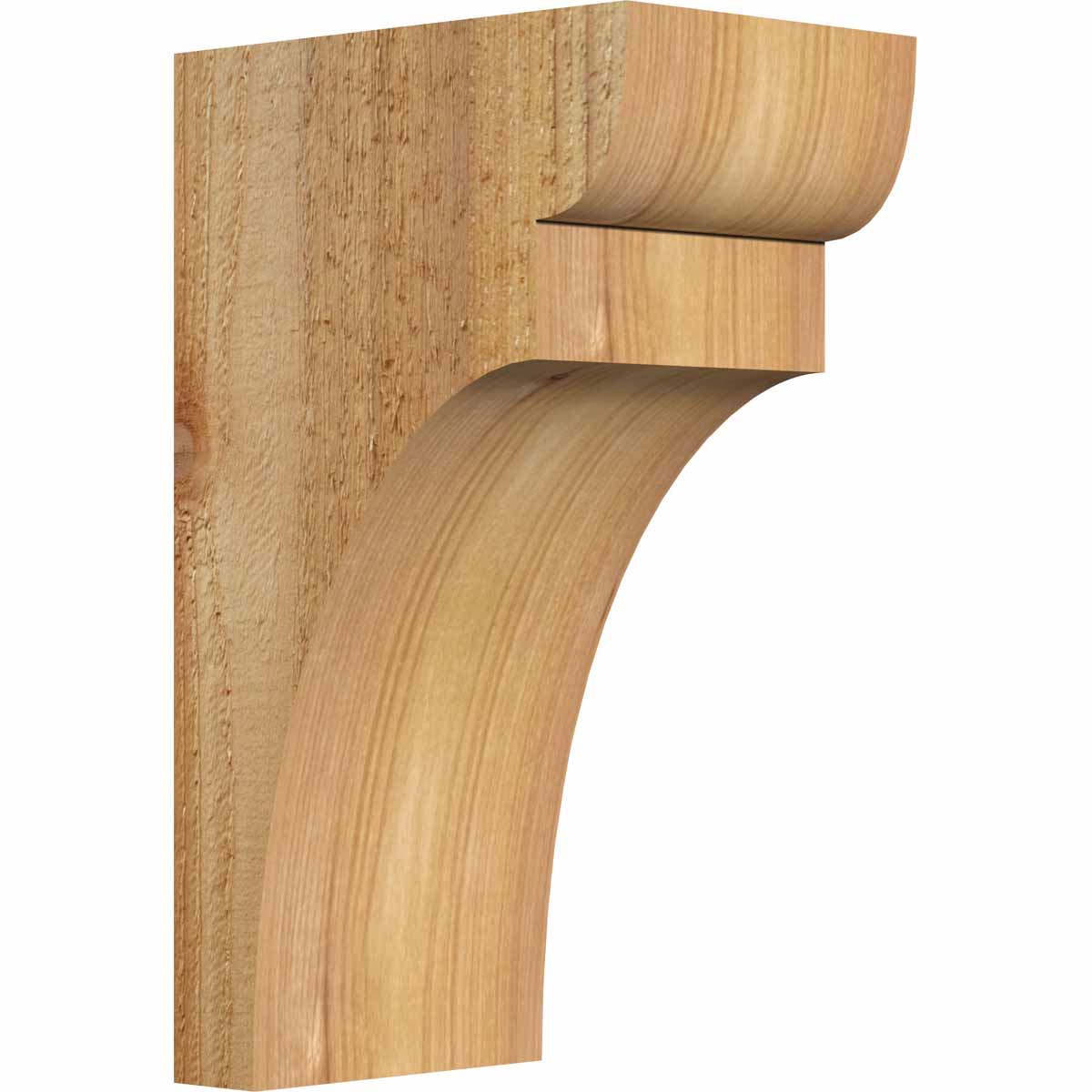 Ekena Millwork COR04X06X10YOR00RWR 4-in x 6-in x 10-in Yorktown Unfinished Western red cedar Wood Paintable/Stainable Corbel