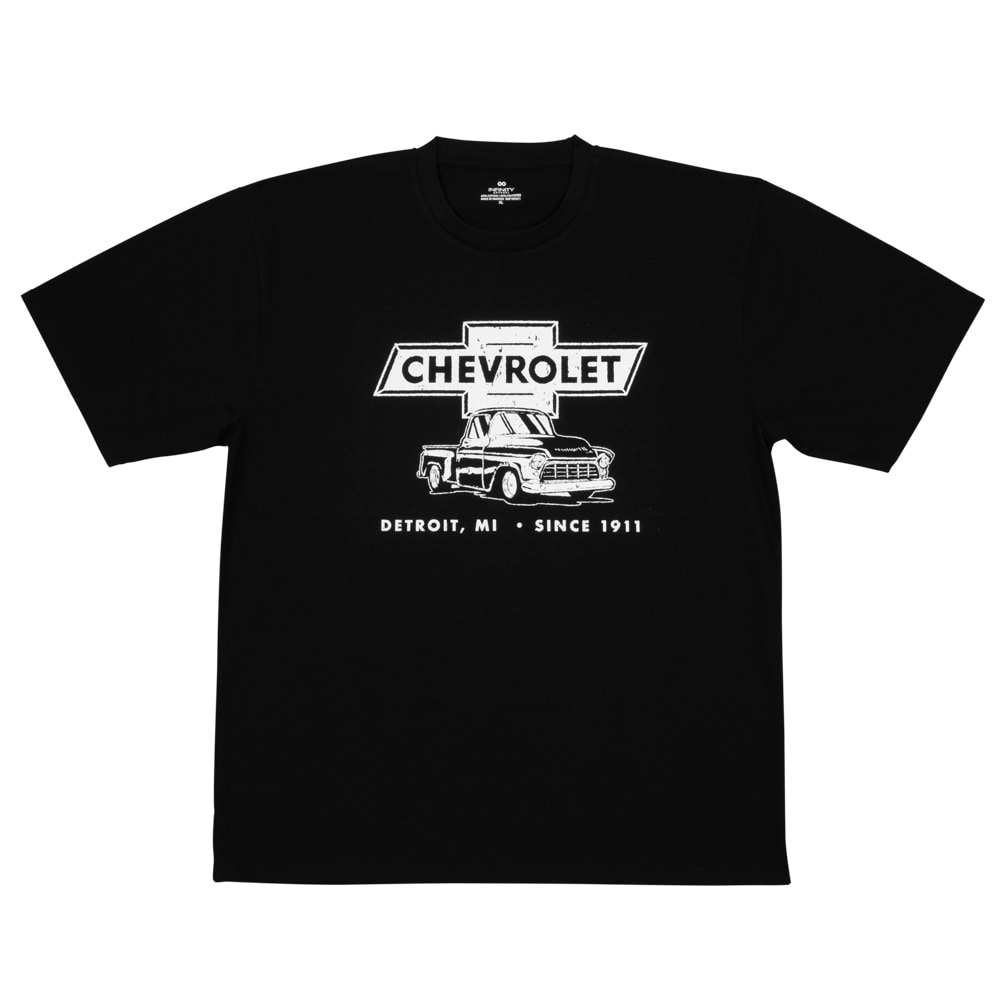 Chevrolet CHY-1458-CR-M Men's Black Jersey Short sleeve T-shirt ( Medium )