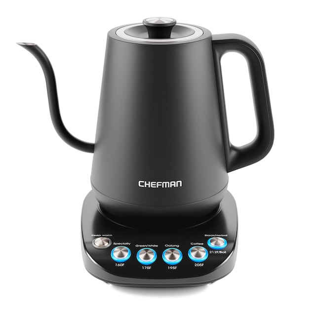 Chefman Black 3-Cup Corded Manual Electric Kettle in the Water