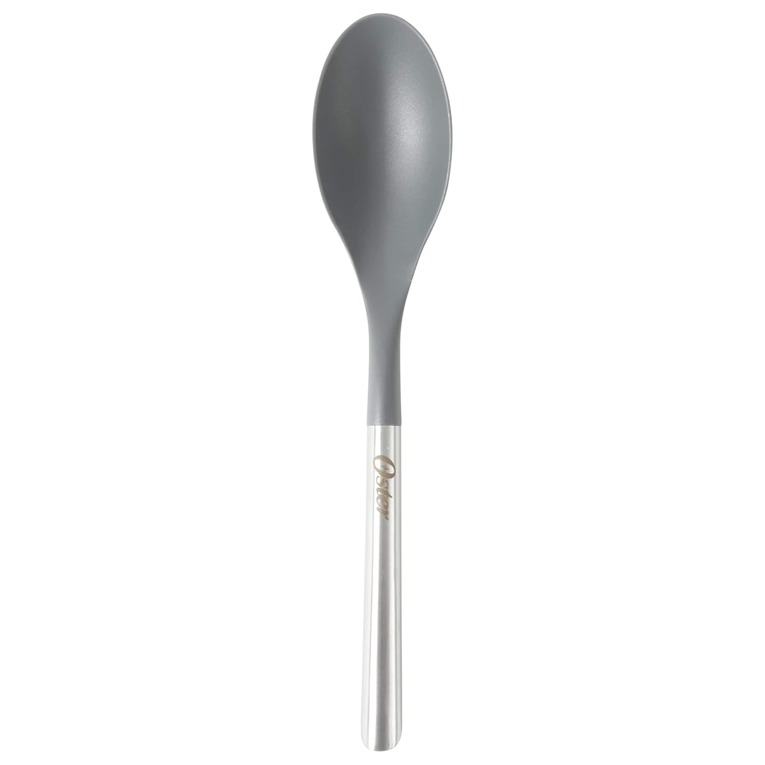 Oster  Chadswyck 13.8 Inch Nylon Serving Spoon With Stainless Steel Handle in Silver