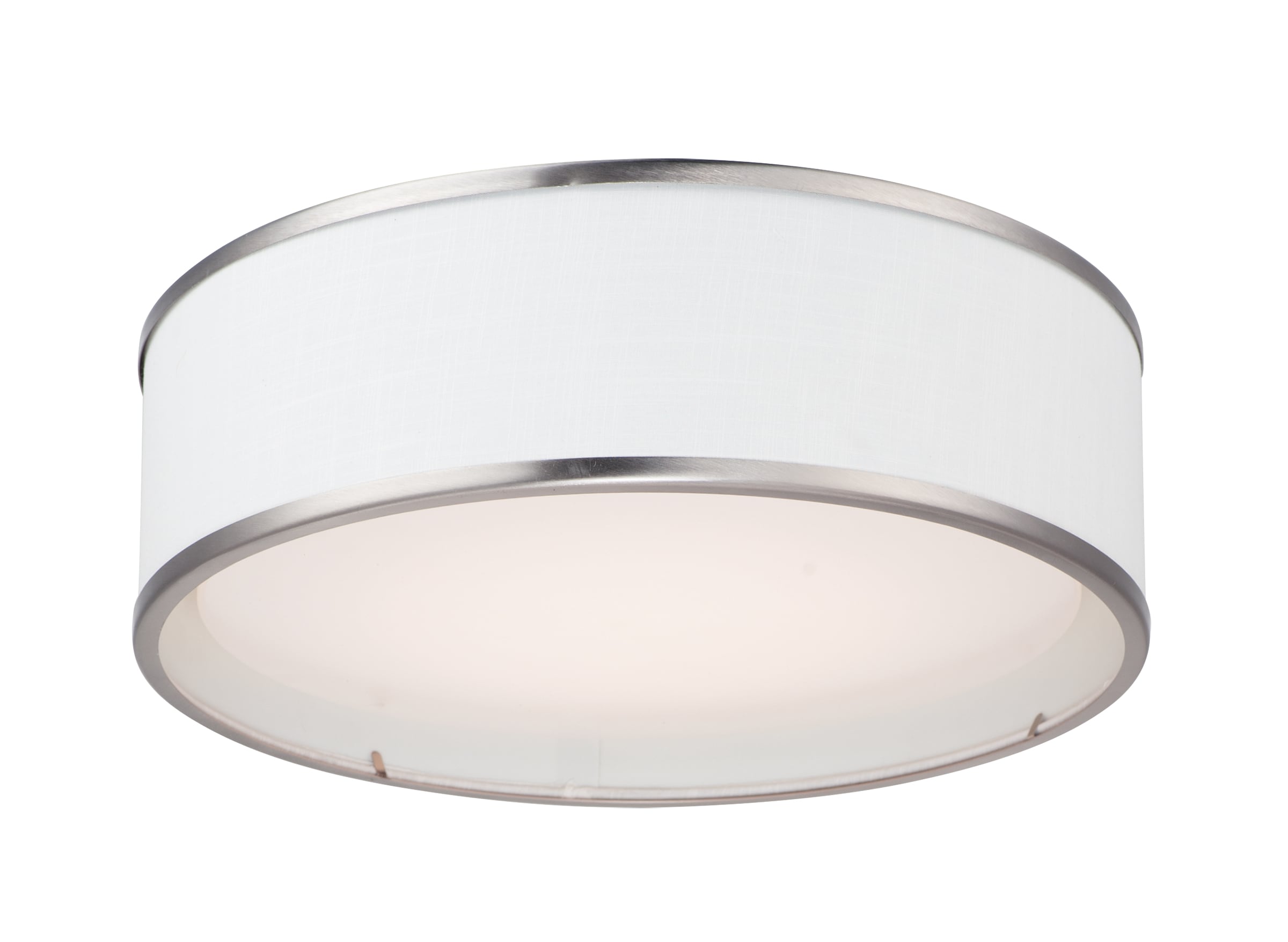 Maxim Lighting 10221WLSN Prime 3 -Light 16-in Satin Nickel Integrated LED Flush Mount Light