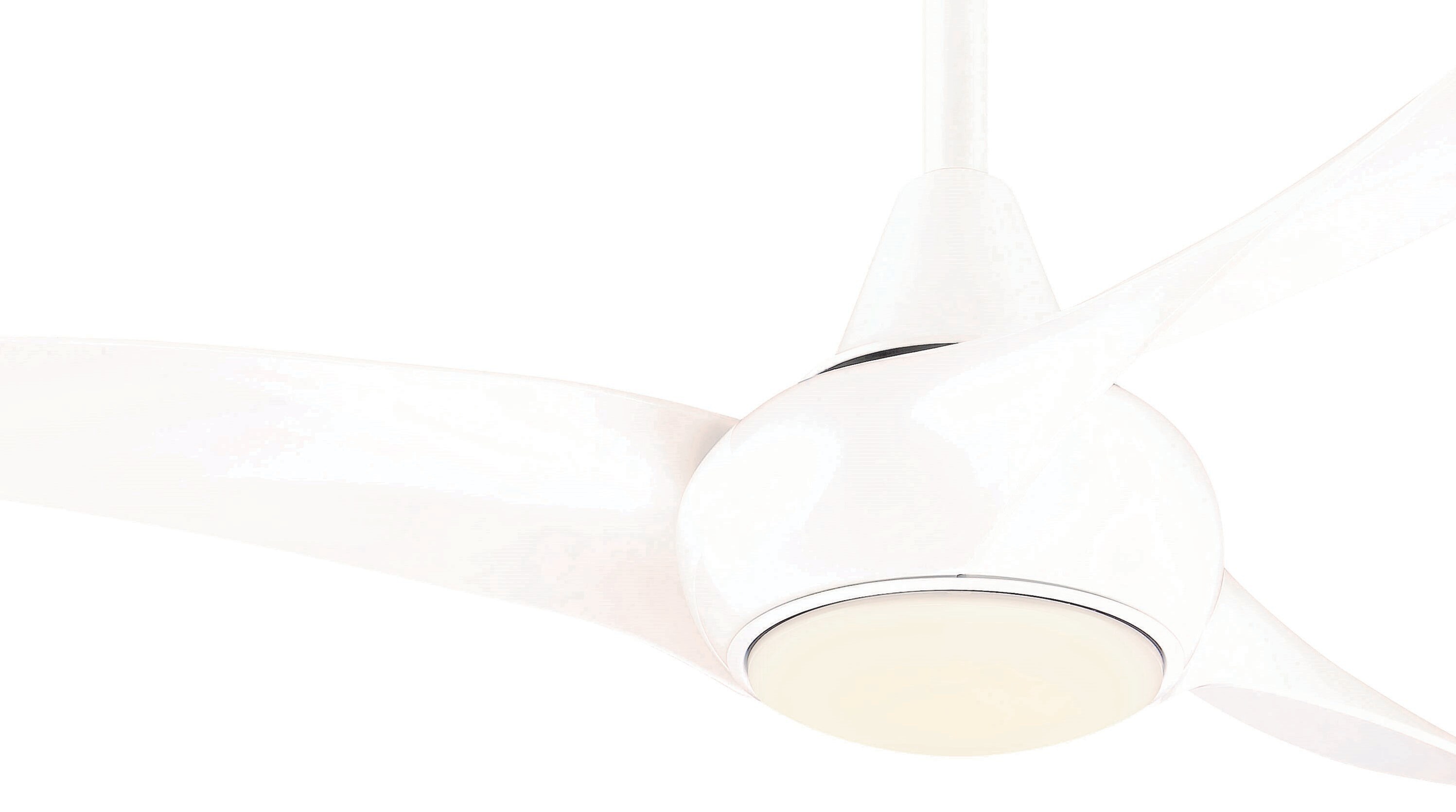 Minka Aire Light Wave 44-in White LED Indoor Propeller Ceiling Fan with  Light Remote (3-Blade) in the Ceiling Fans department at Lowes.com