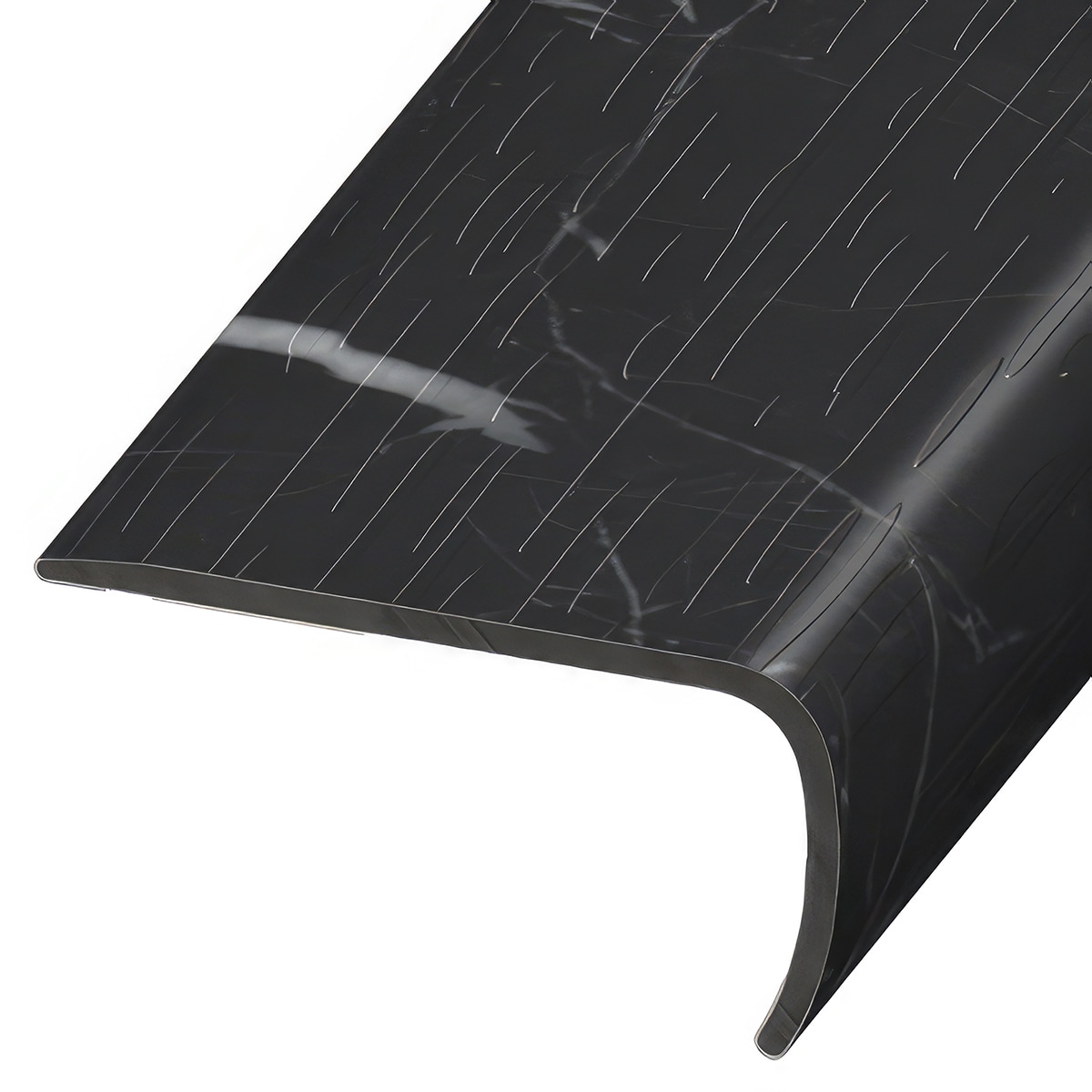 Versatrim VE-113516 Rock TerraCore Lucida-Rock TerraCore-Nero Marquina Prefinished 1-in T x 2-in W x 94-in L PVC Square cap