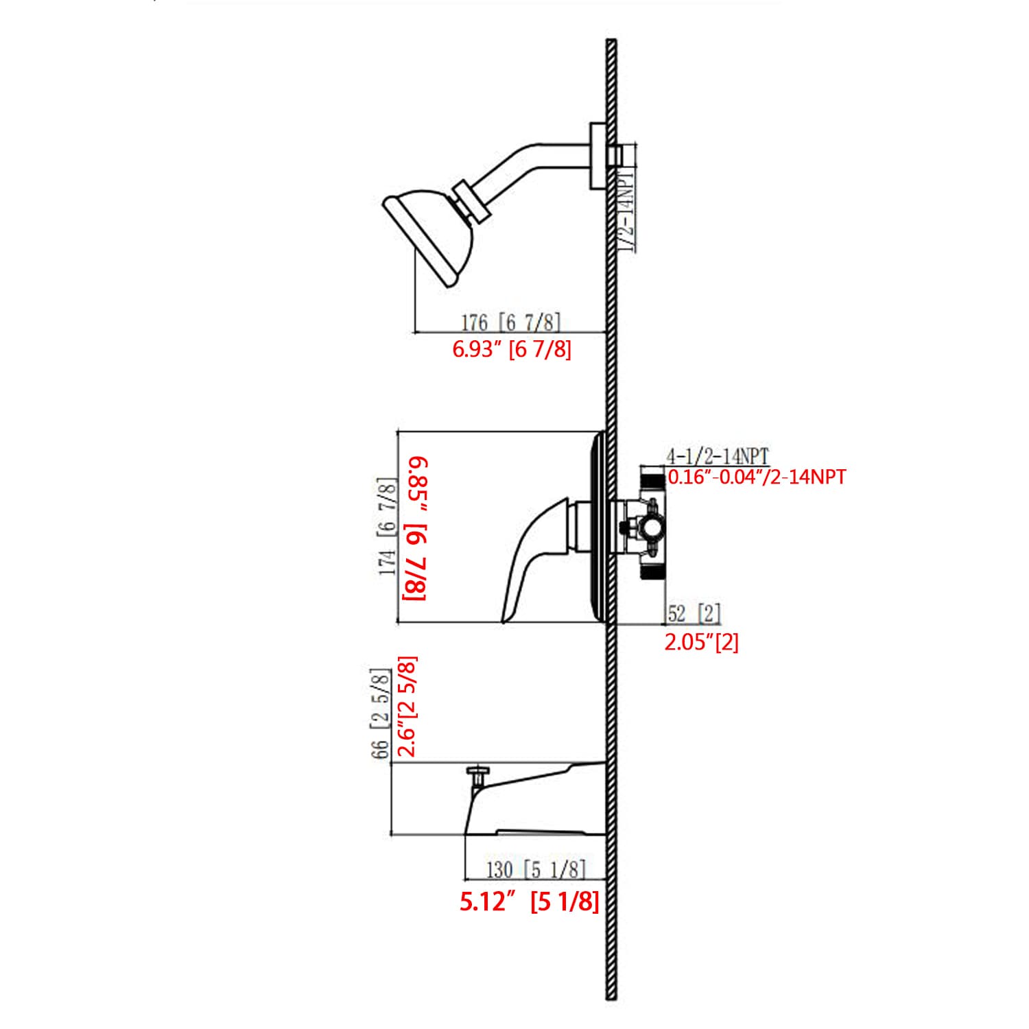 Clihome RCH-BAS813 Tub-Shower-Faucets - View #4