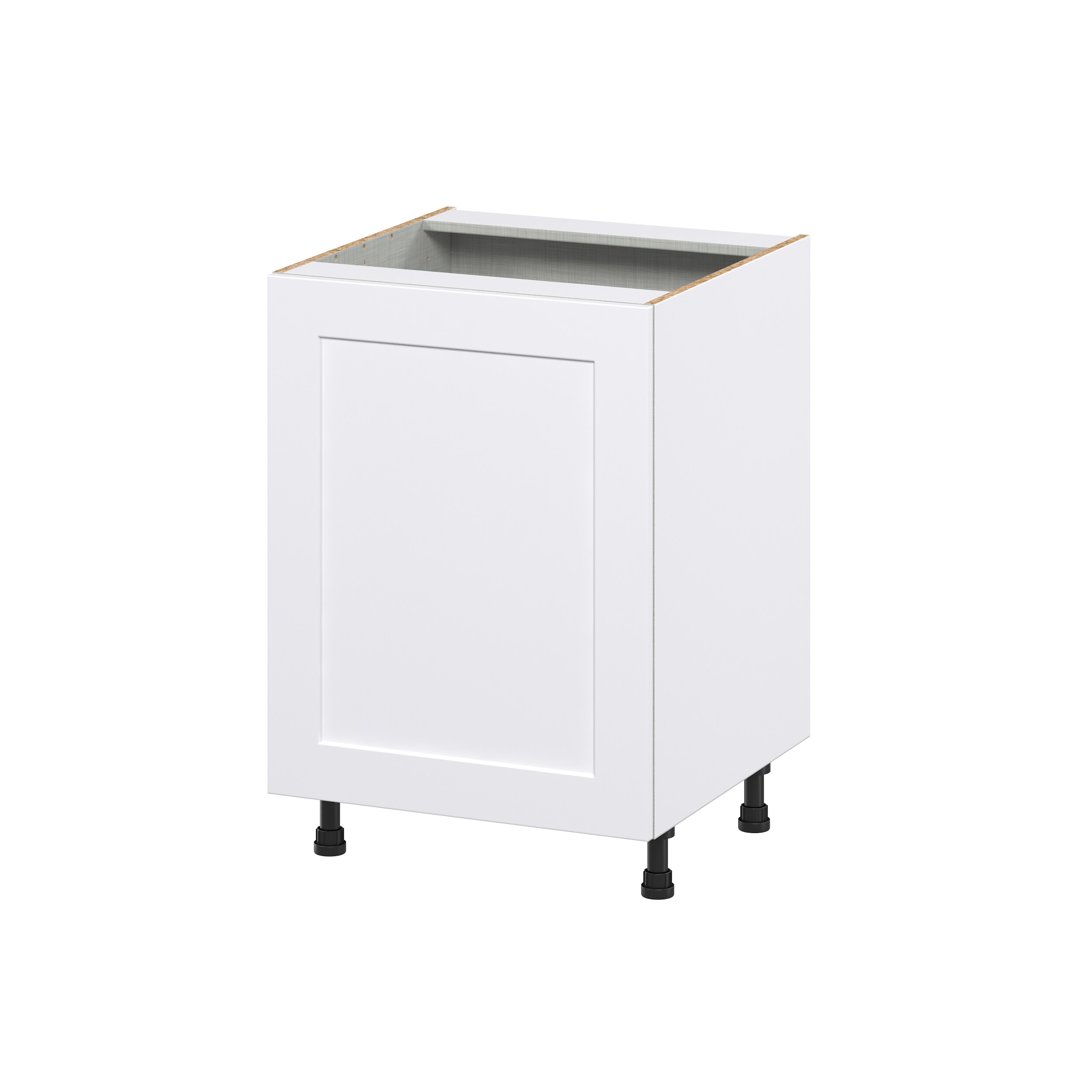 Hugo&Borg DSB24FHSWB-JO Jolie 24-in W x 34.5-in H x 24-in D Warm White Pull-out cabinet Base Fully assembled Cabinet (Recessed Panel Shaker)