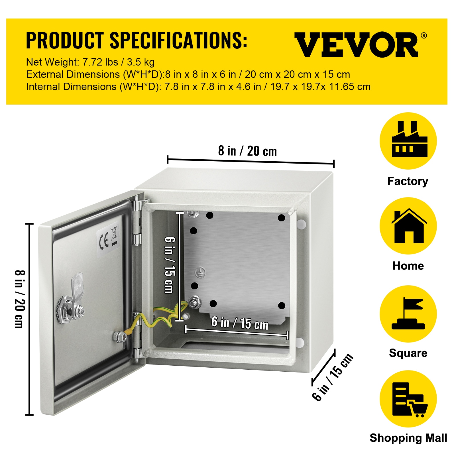 VEVOR DQXJSTCFS20X20X15V0 Electrical-Box - View #10