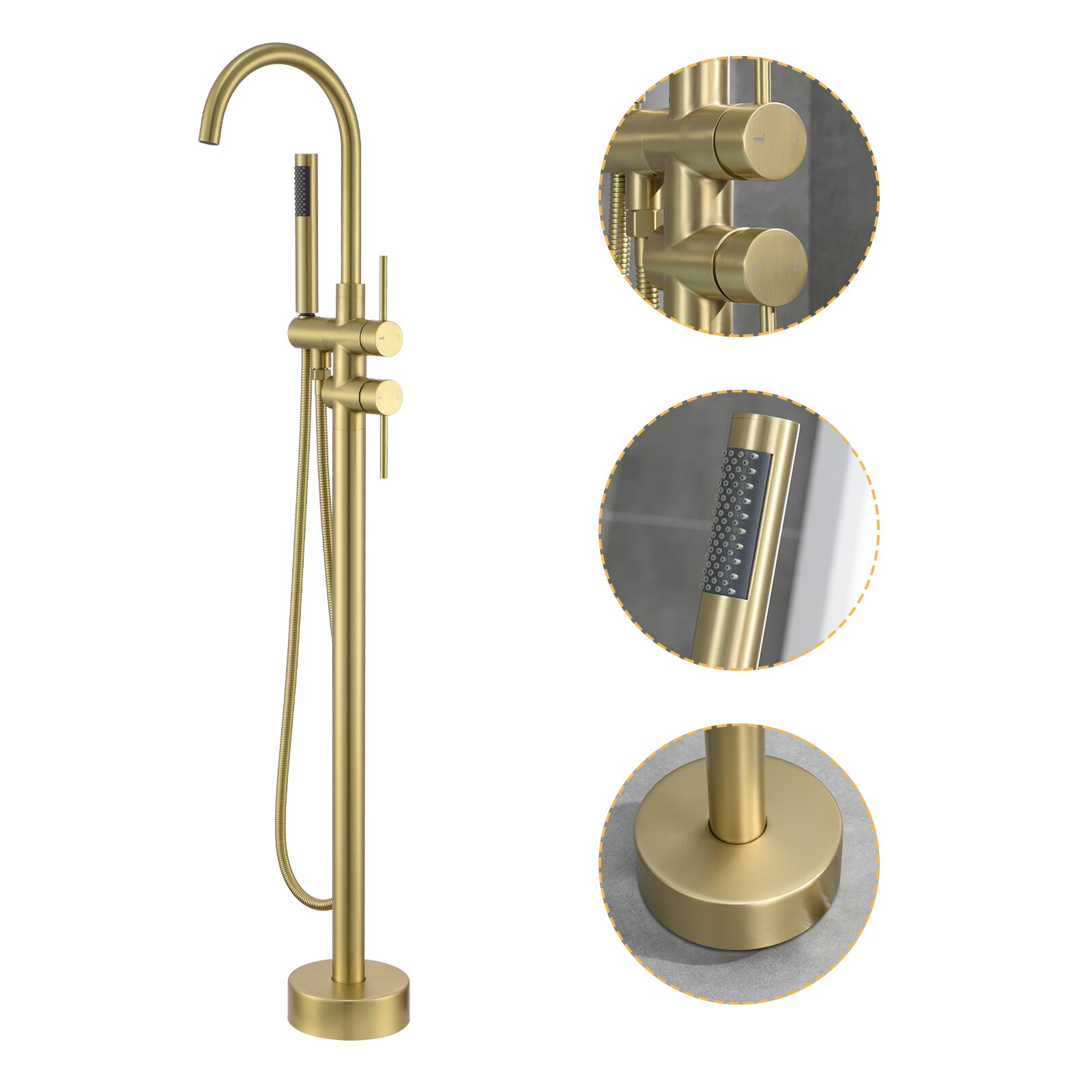 Flynama W928-H-THSP002MB Roman-Tub-Faucets - View #4