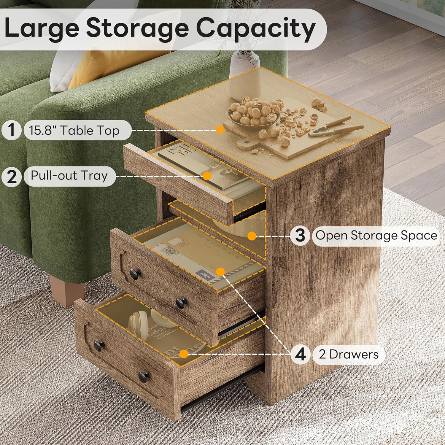 Likimio US3WG0WHYEXTJZLF nightstands - View #3
