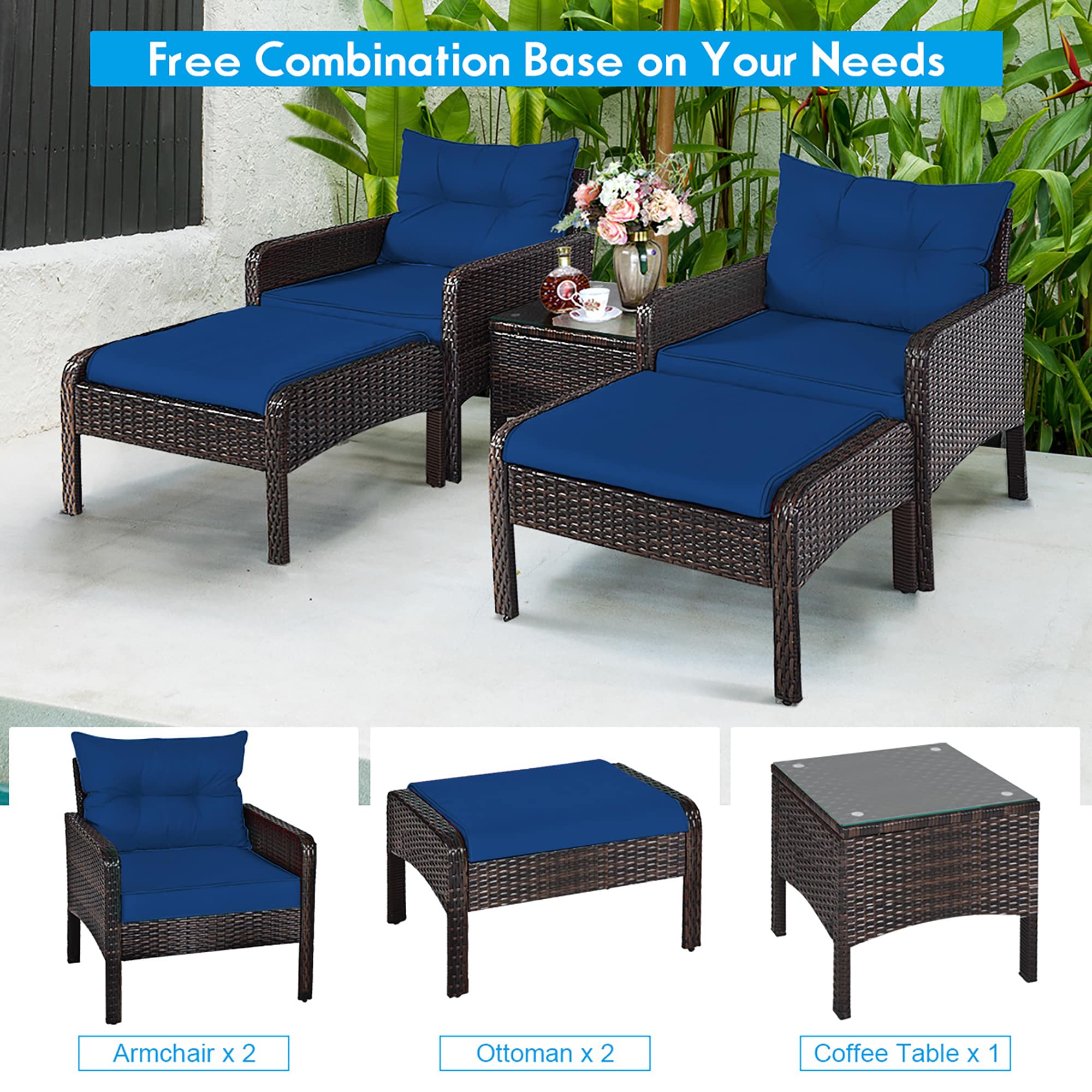 Forclover HYFL-638NY+ Patio-Conversation-Sets - View #5