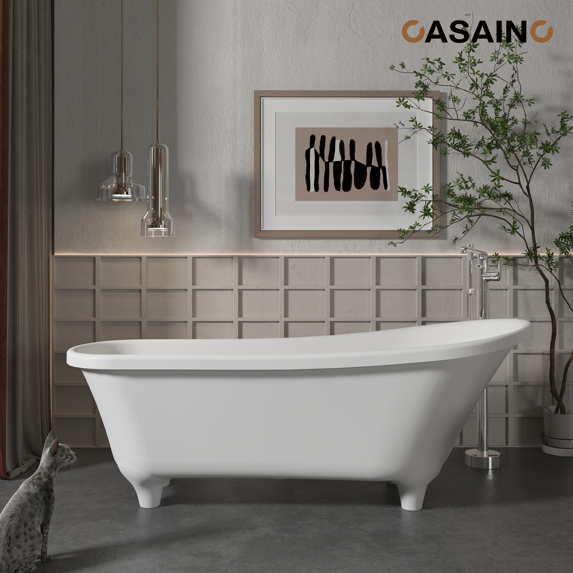 CASAINC KCLT0054-CP Roman-Tub-Faucets - View #2