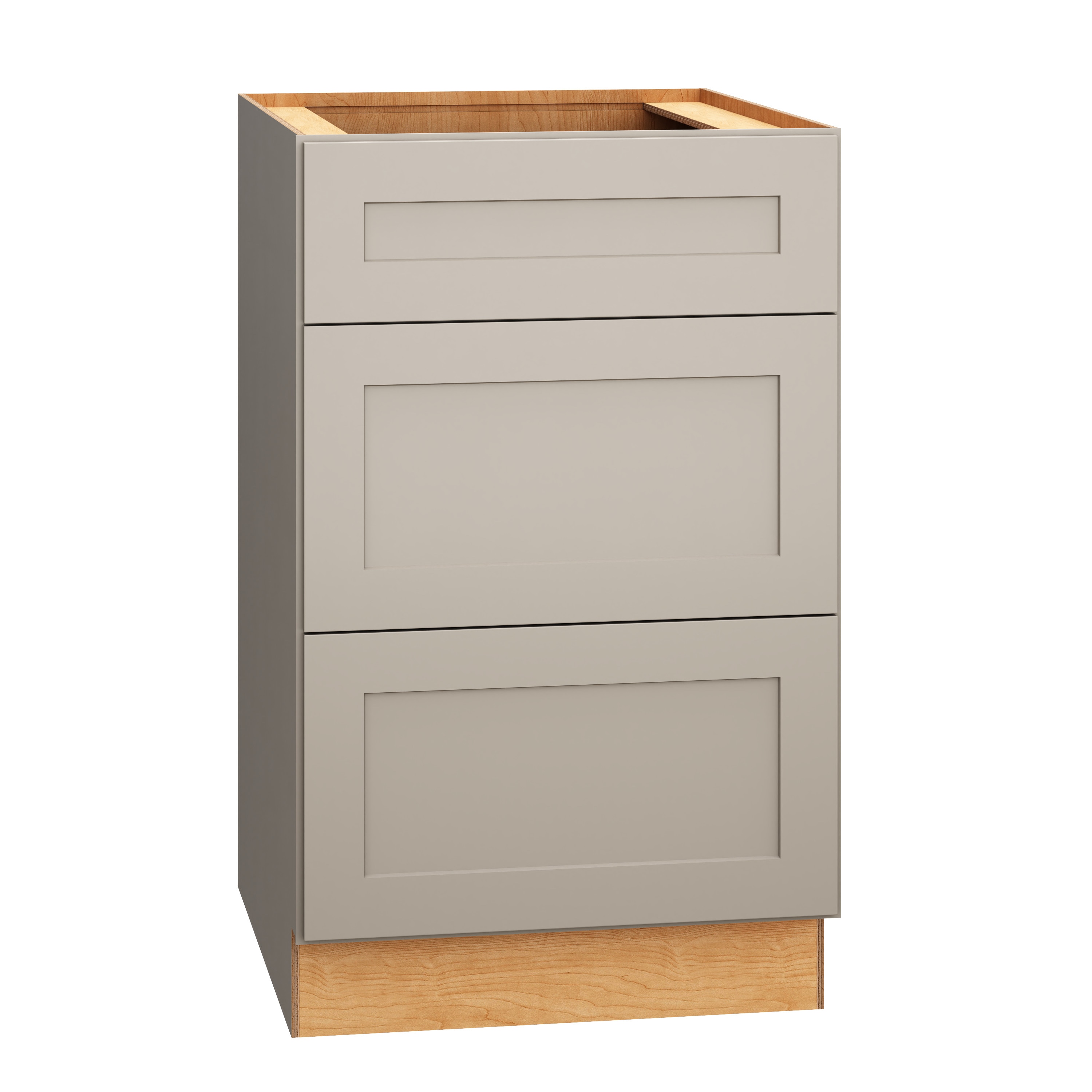 RELIABILT 333 3DB21 Pinnacle 21-in W x 34.5-in H x 24-in D Gray 3 -Drawers Drawer Base Fully assembled Plywood Cabinet (Recessed Panel